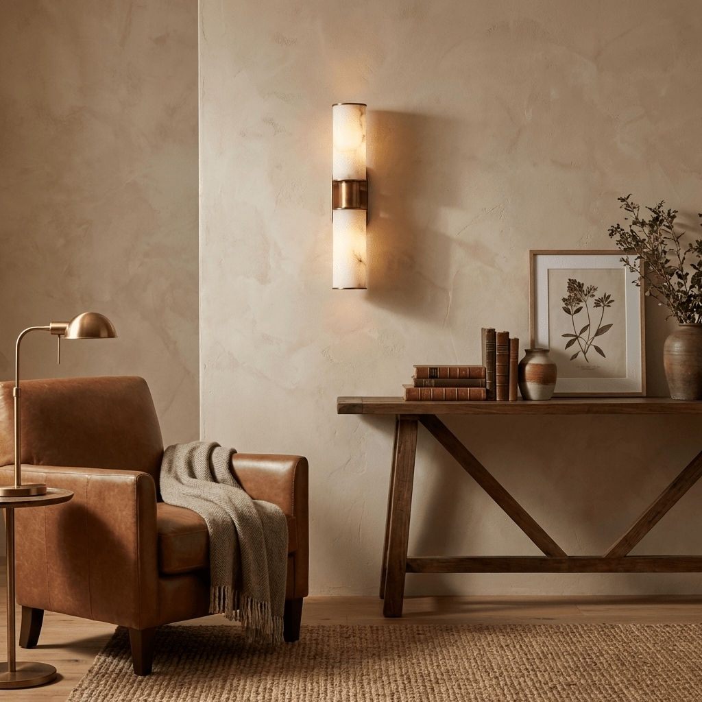 Velmora Alabaster Wall Sconce