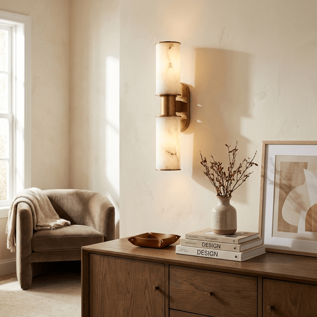 Velmora Alabaster Wall Sconce