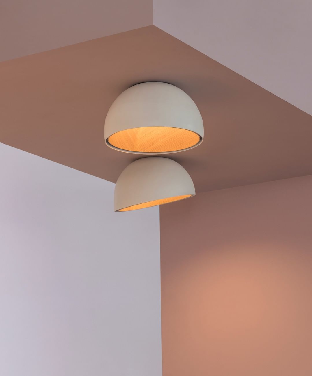 Coda Ceiling Lamp Dome Wood Minimalist