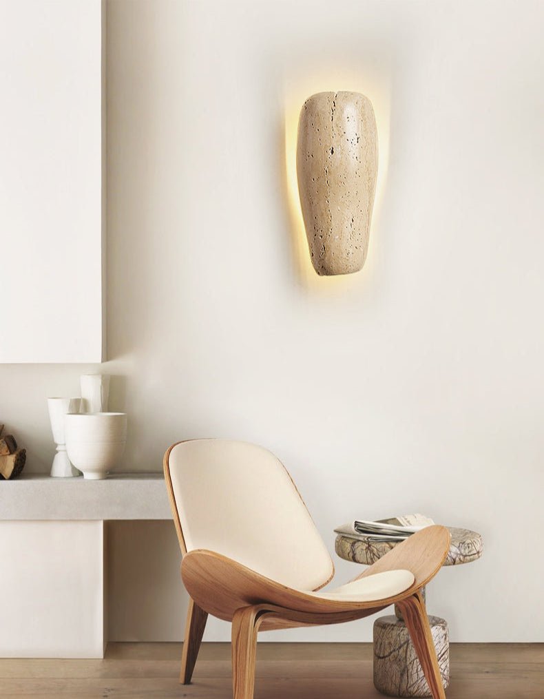 Haldenra Earthy Stone Wall Sconce