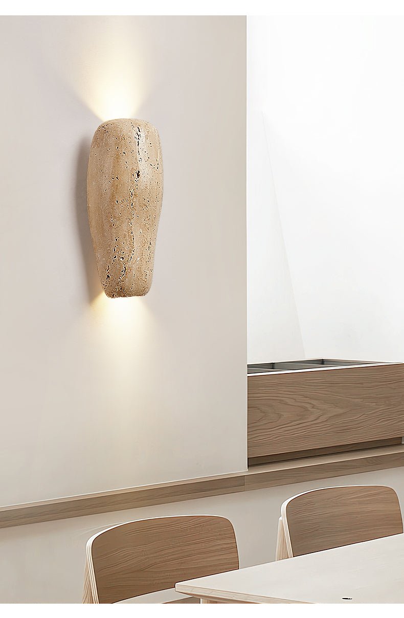 Haldenra Earthy Stone Wall Sconce