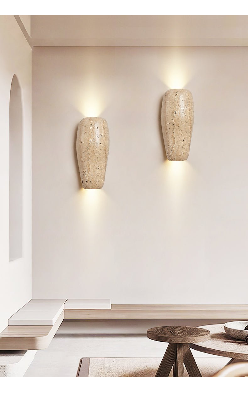 Haldenra Earthy Stone Wall Sconce