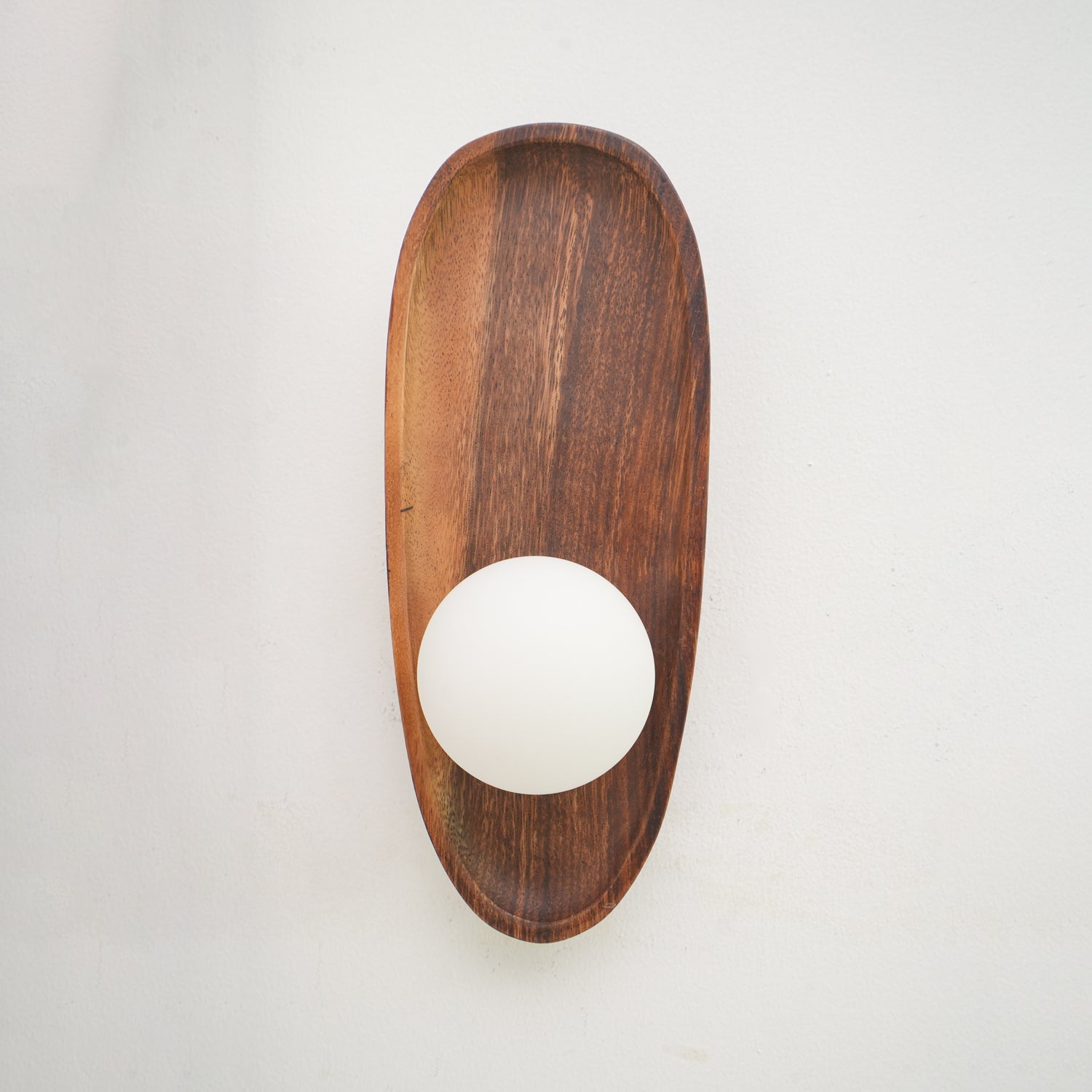 Sylaise Modern Minimalist Wood Glass Wall Lamp