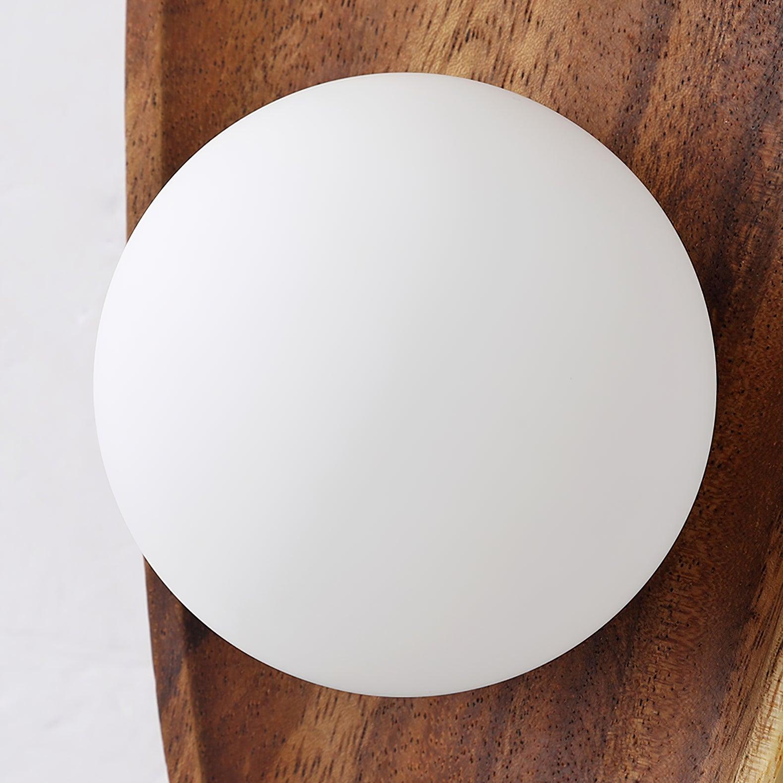 Sylaise Modern Minimalist Wood Glass Wall Lamp