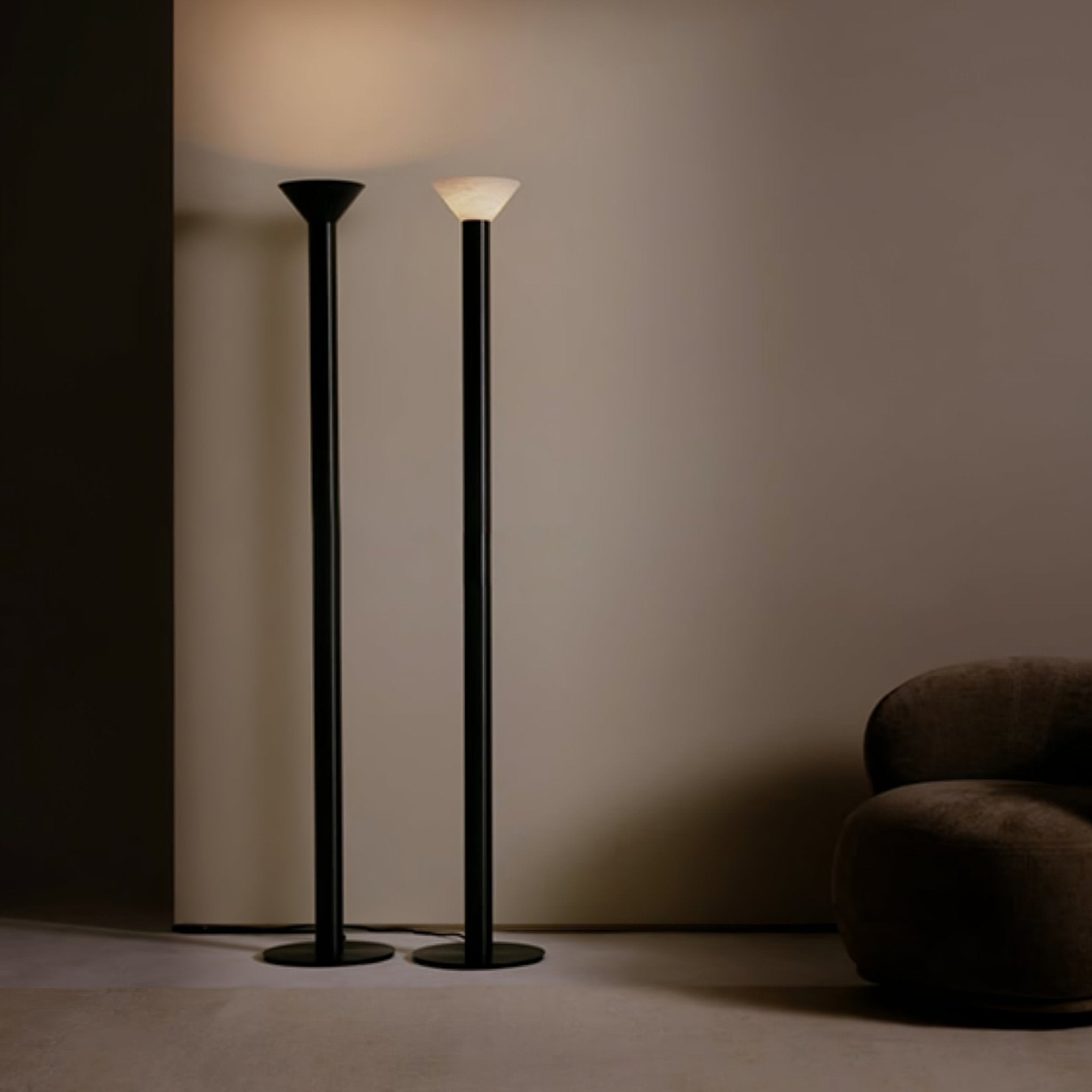 Evvaren Column Alabaster Floor Lamp