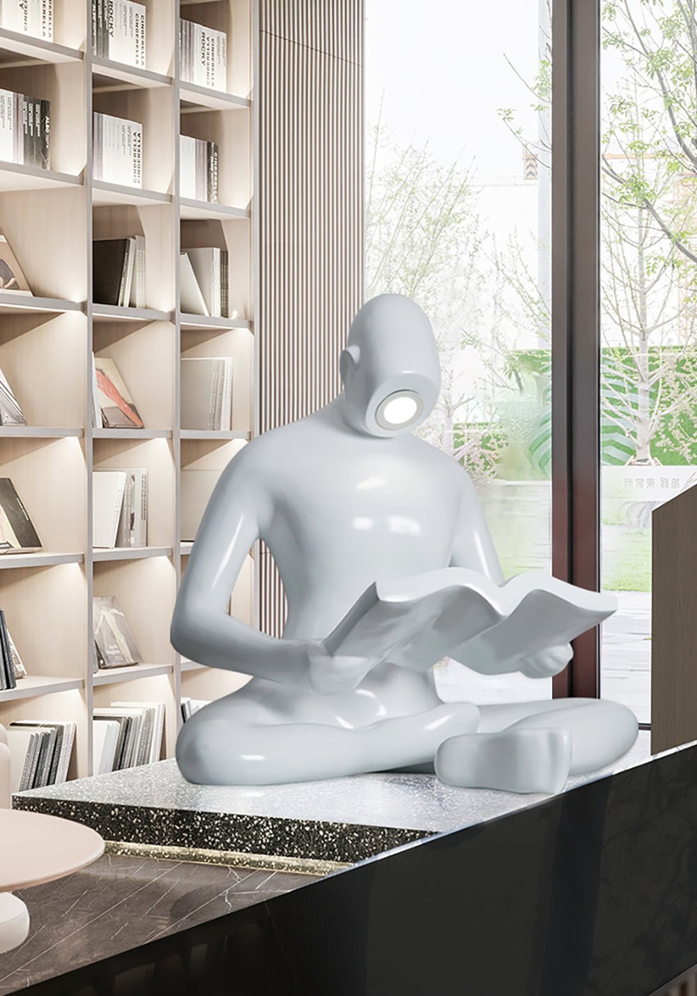 Terielia Reader Sculpture Table Lamp