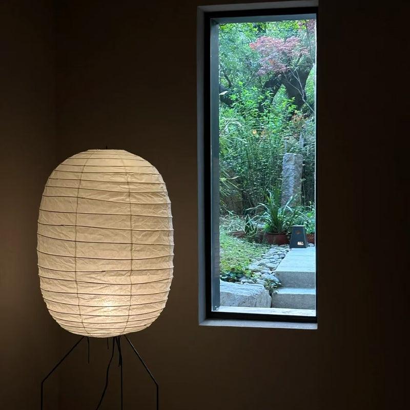 Barbara Vintage Rice Paper Floor Lamp