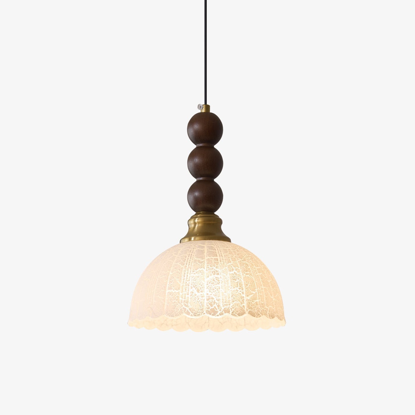 Avshaara Traditional Elegance Vintage Fabric Wood Pendant Light