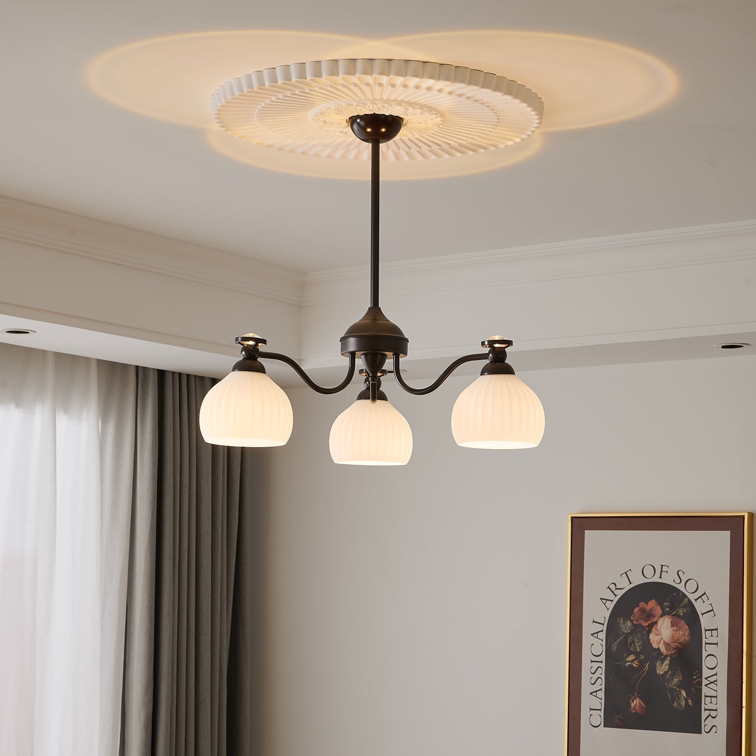 Calaeor Premium Elegance Glass Chandelier