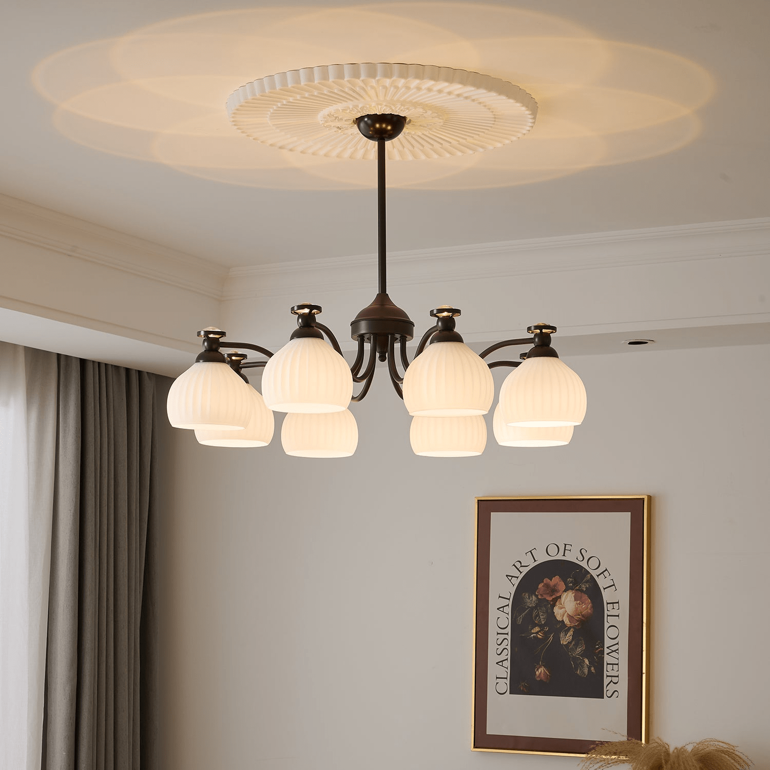 Calaeor Premium Elegance Glass Chandelier