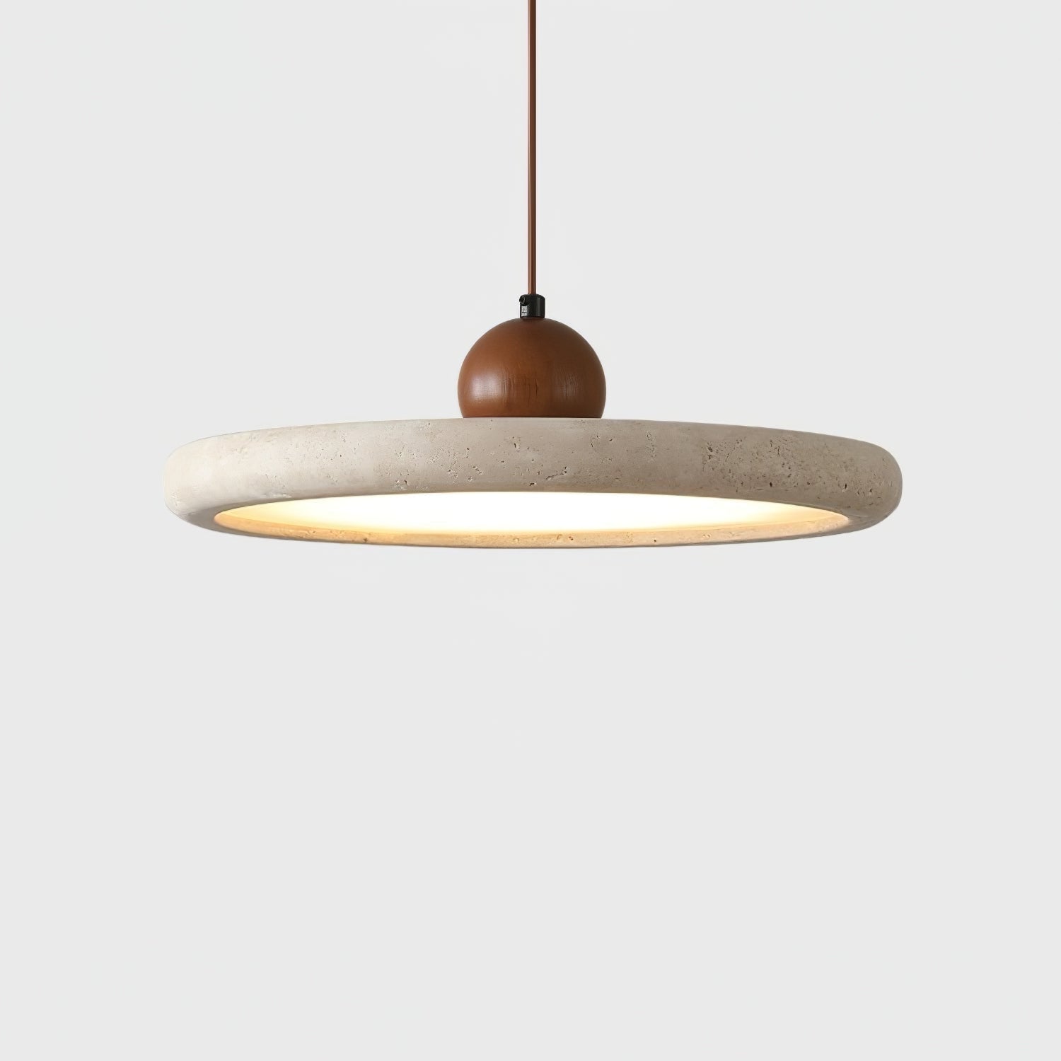 Valaielle Disc Sphere Travertine Pendant Light