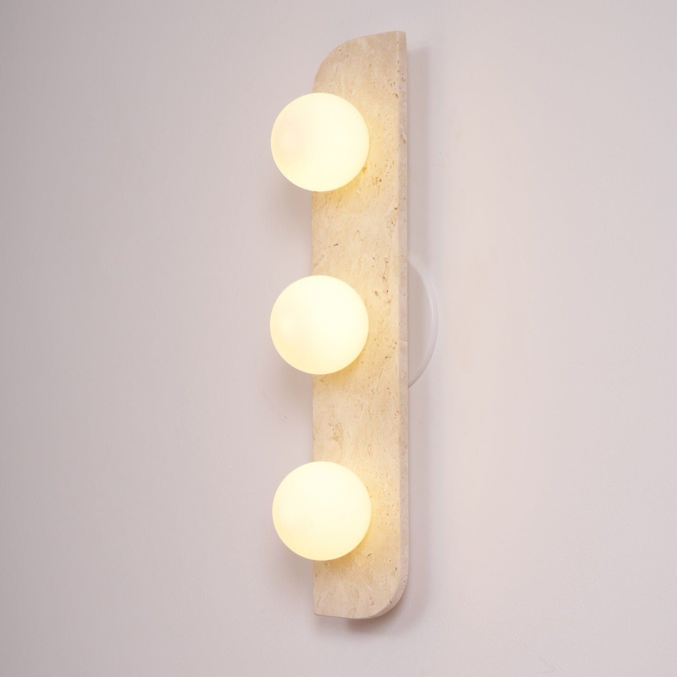 Serearia Minimalist Travertine Plug-In Wall Light