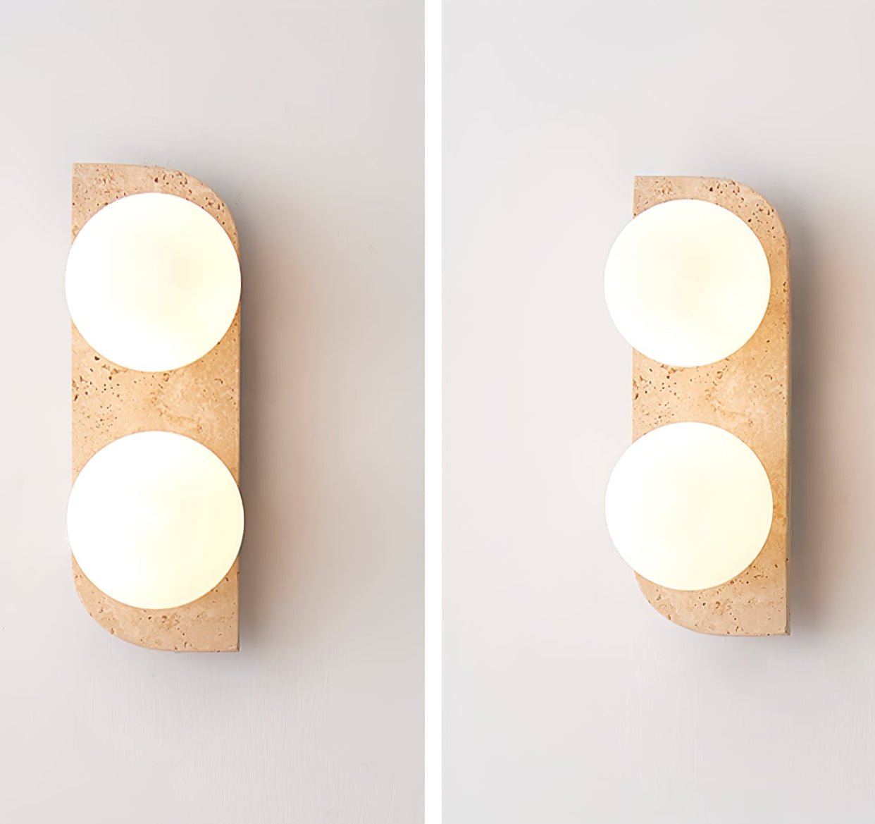 Serearia Minimalist Travertine Plug-In Wall Light