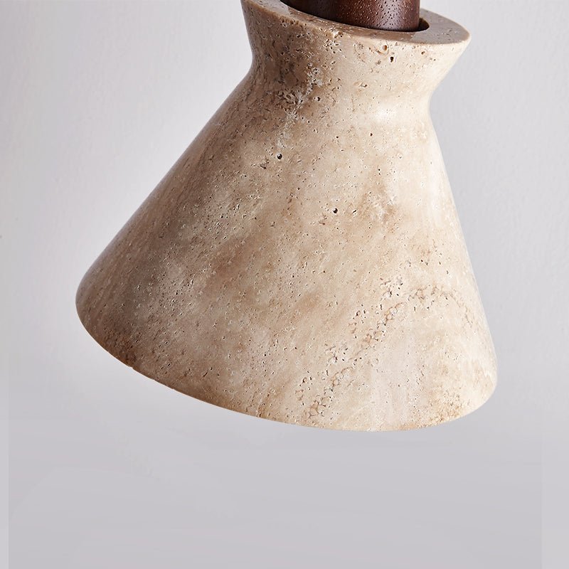 Ember Travertine Cone Pendant Lamp