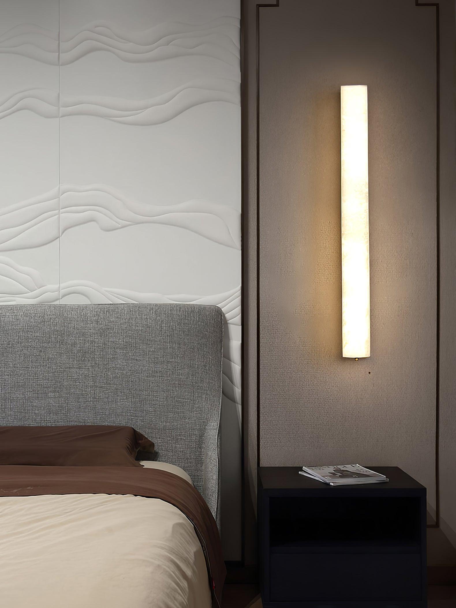Nivivette Pillar Alabaster Wall Lamp