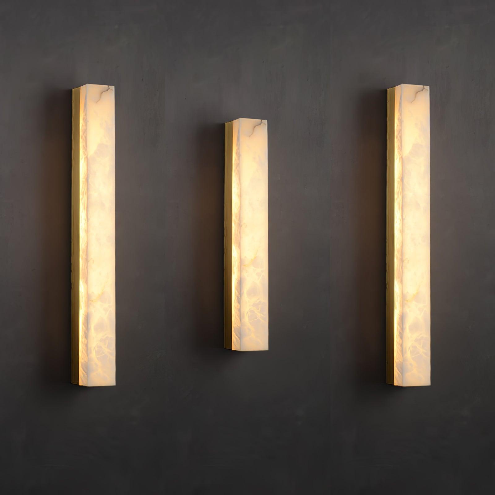Nivivette Pillar Alabaster Wall Lamp