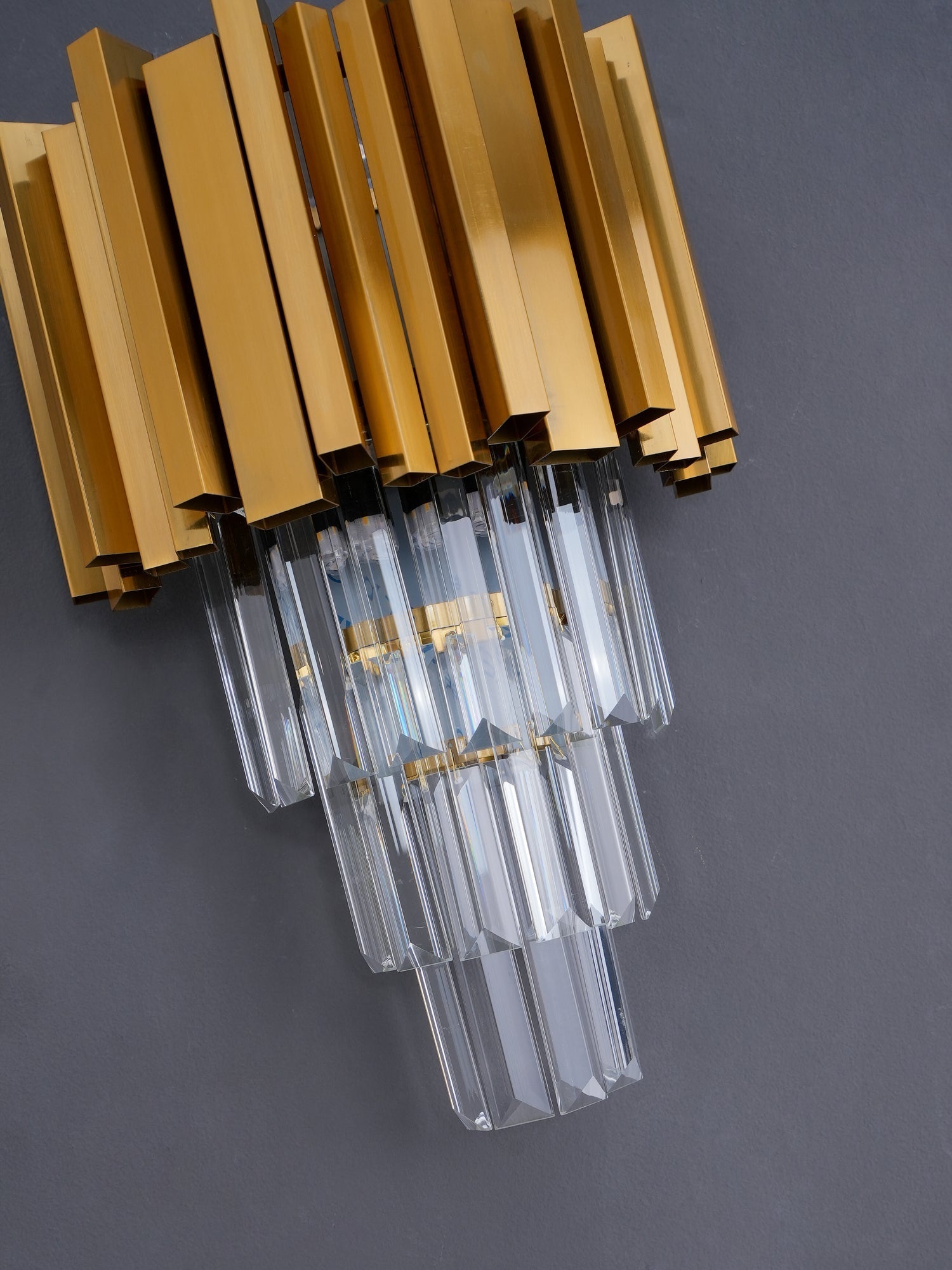 Vevyniel Postmodern Luxury Empire Crystal Wall Lamp