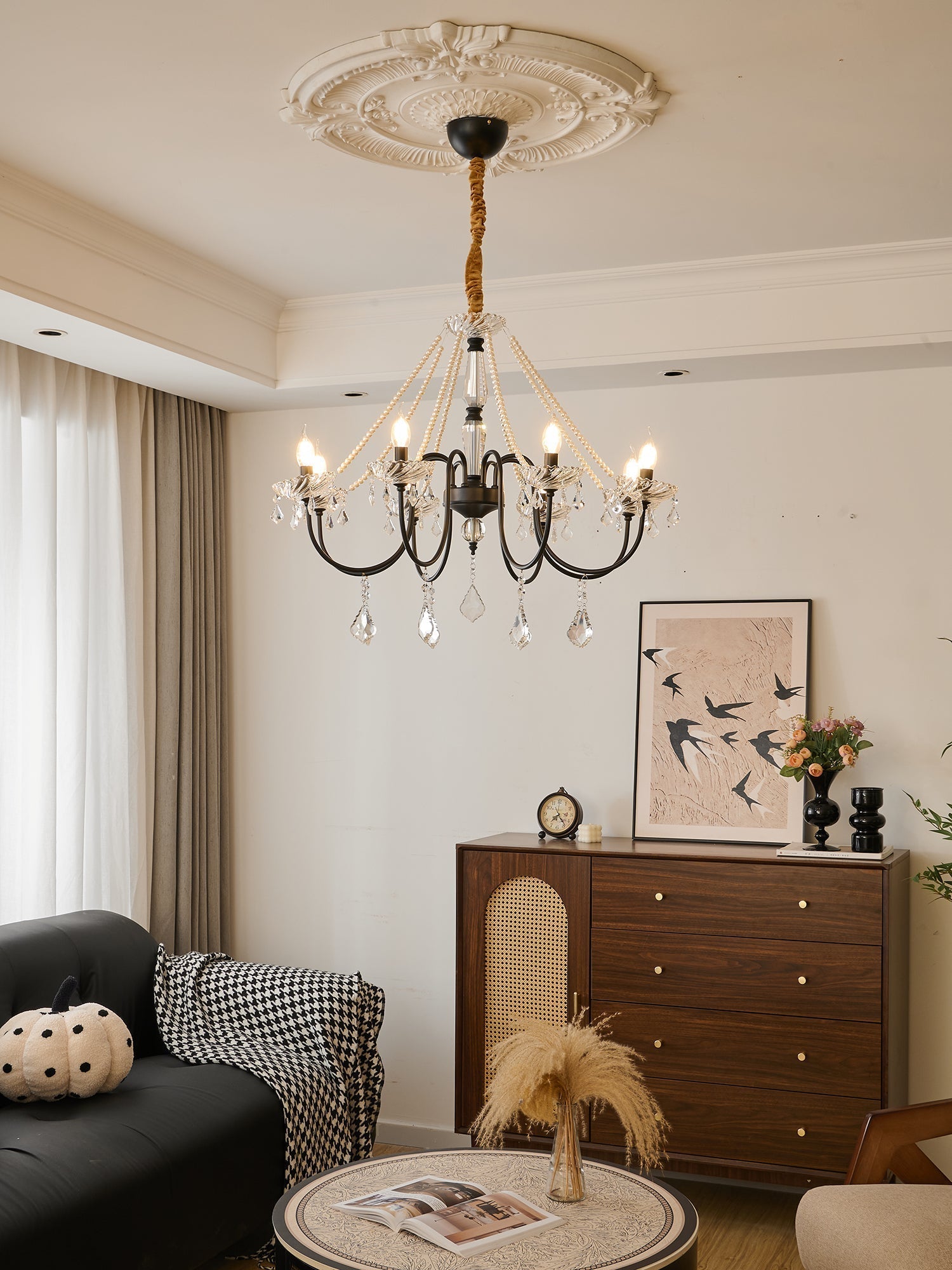 Cisoren Postmodern Luxury Pearls Crystal Chandelier