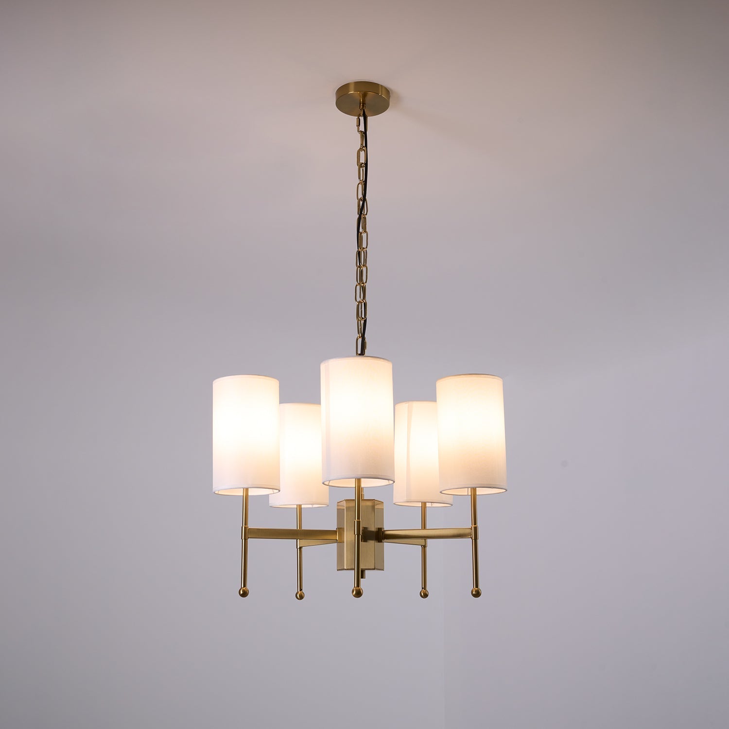 Ulcarisra Traditional Vintage Brass Fabric Chandelier