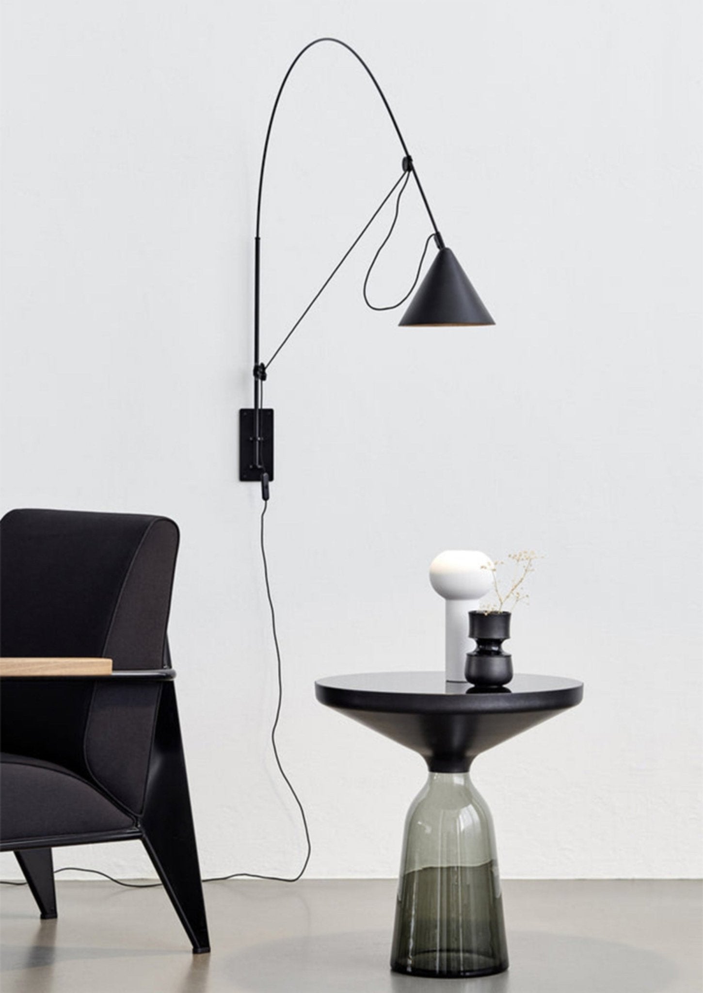 Noraette Wall Lamp Arc Cone Minimalist