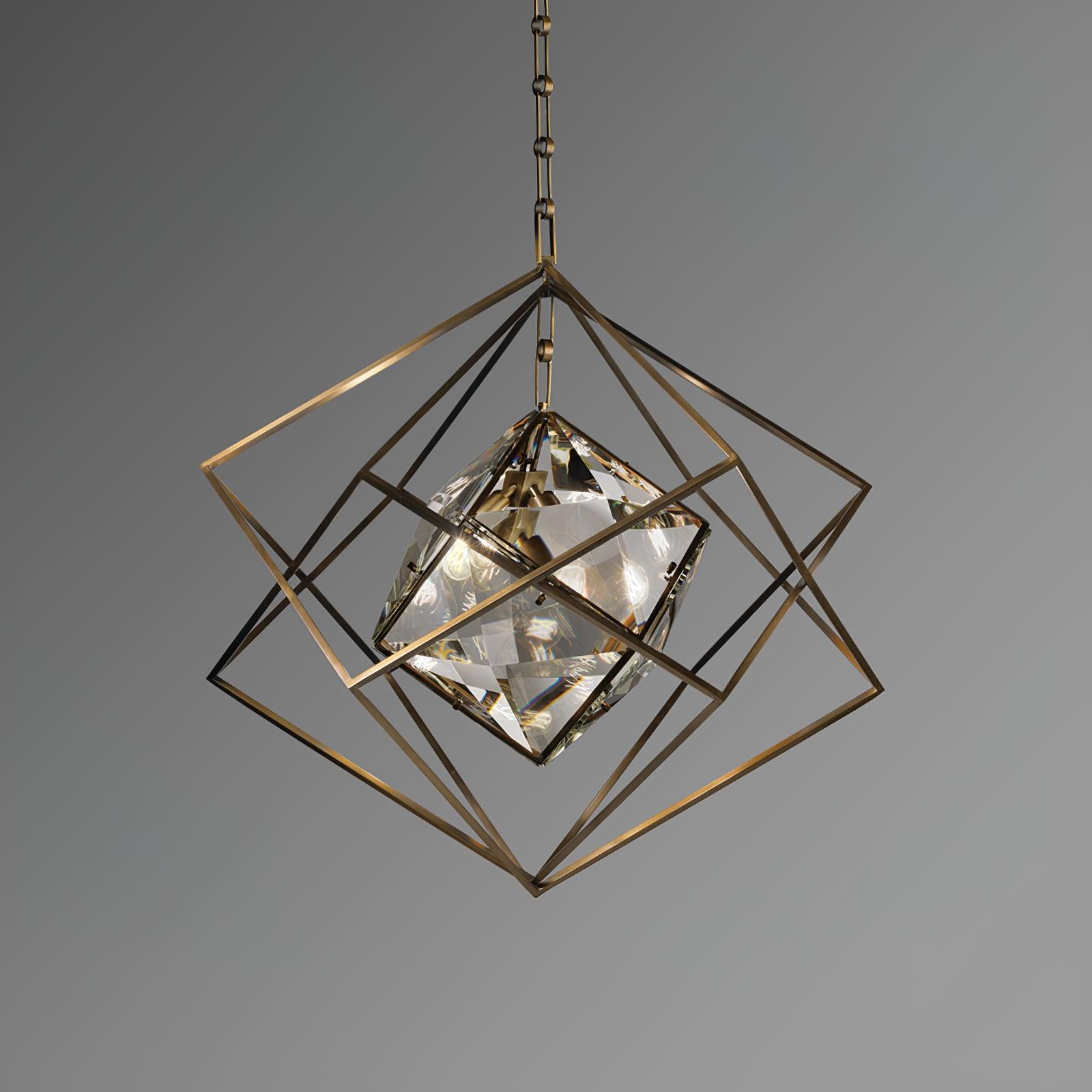 Zovin Brass & Crystal Glam Pendant Light