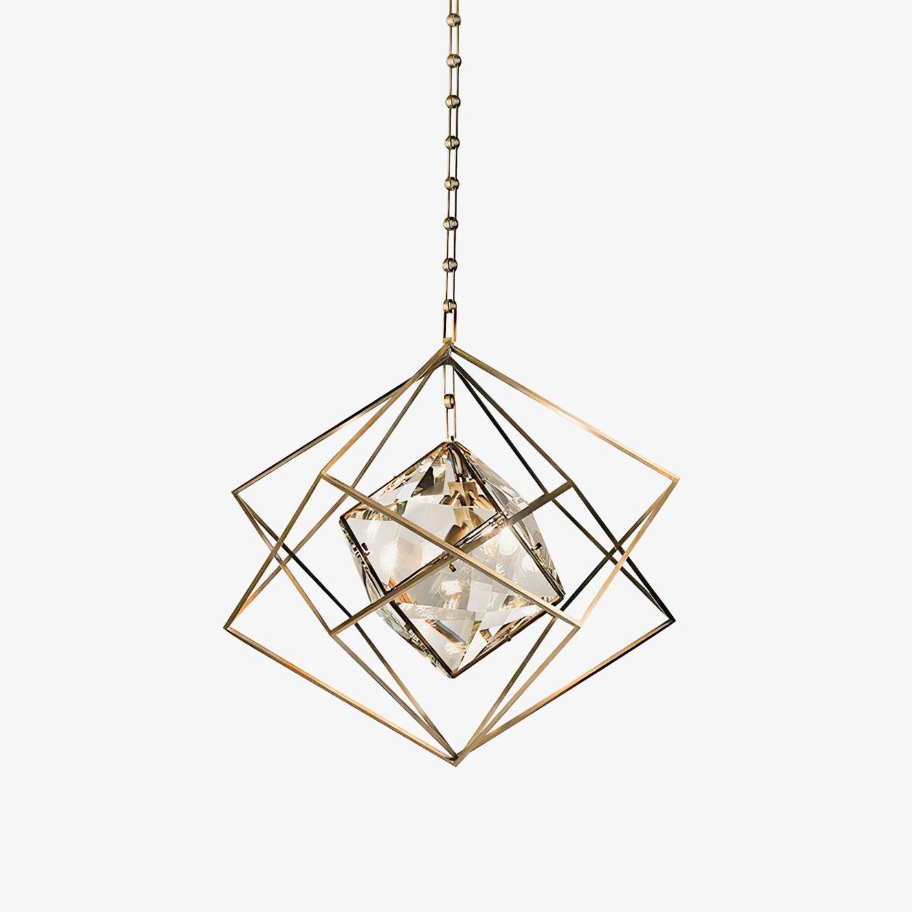 Zovin Brass & Crystal Glam Pendant Light