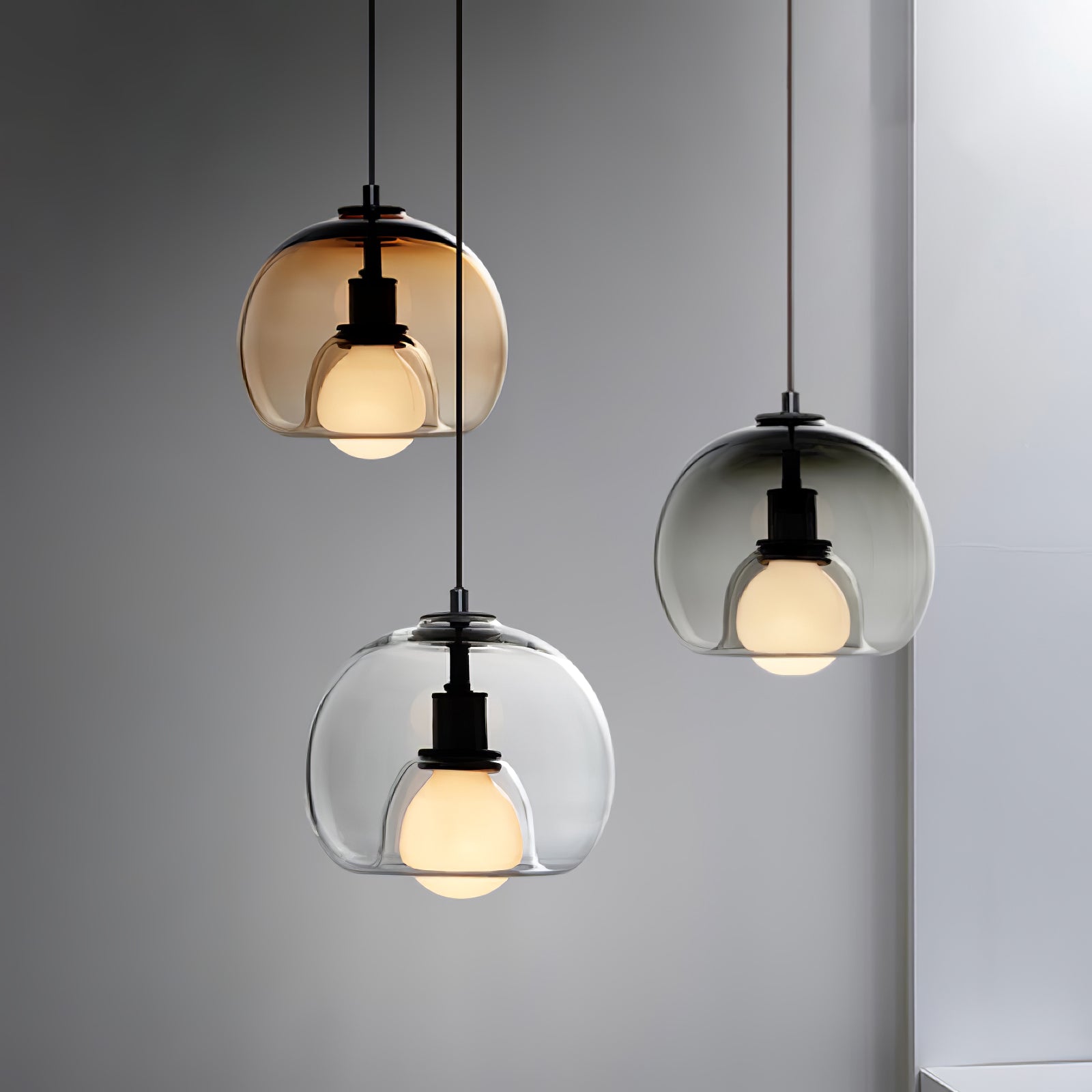 Neritha Glass Contemporary Pendant Light - Neutral Decor