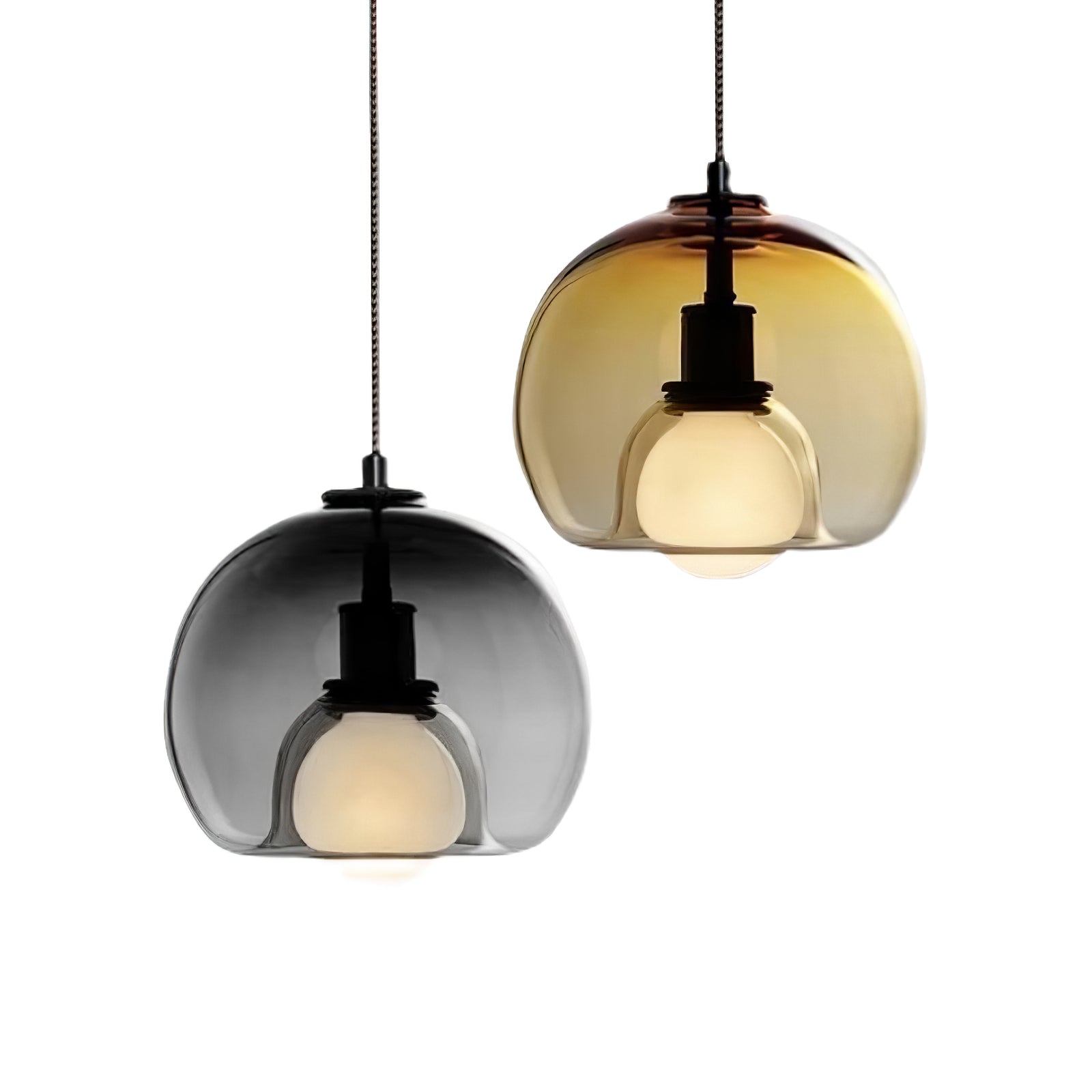 Neritha Glass Contemporary Pendant Light - Neutral Decor