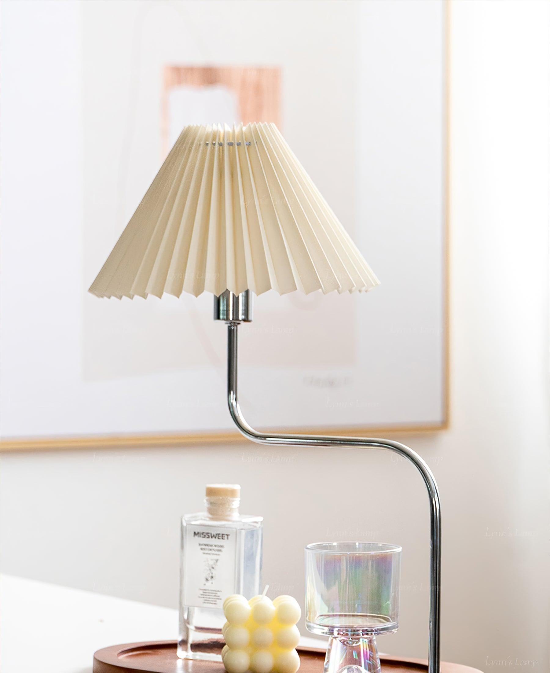 Ornelle Wood Fabric Artistic Table Lamp