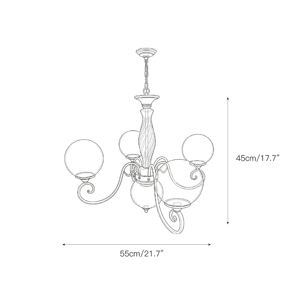 Clairford Glass Chandelier