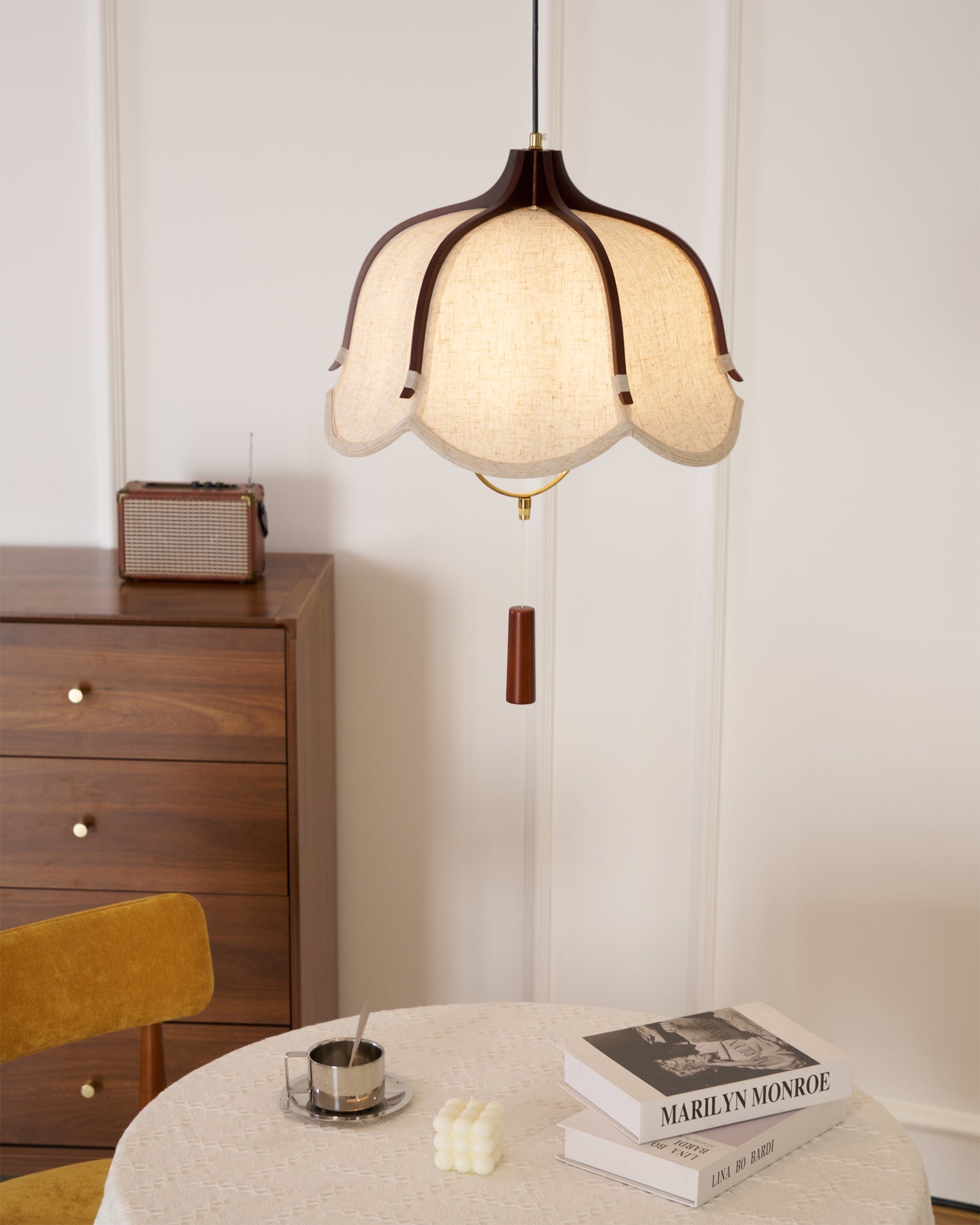 Serisia Pendant Lamp Lantern Modern Fabric
