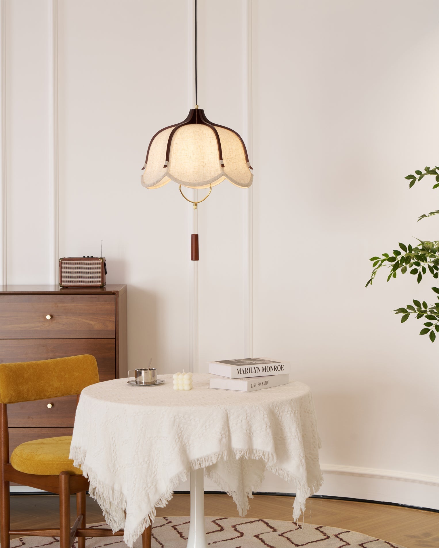 Serisia Pendant Lamp Lantern Modern Fabric
