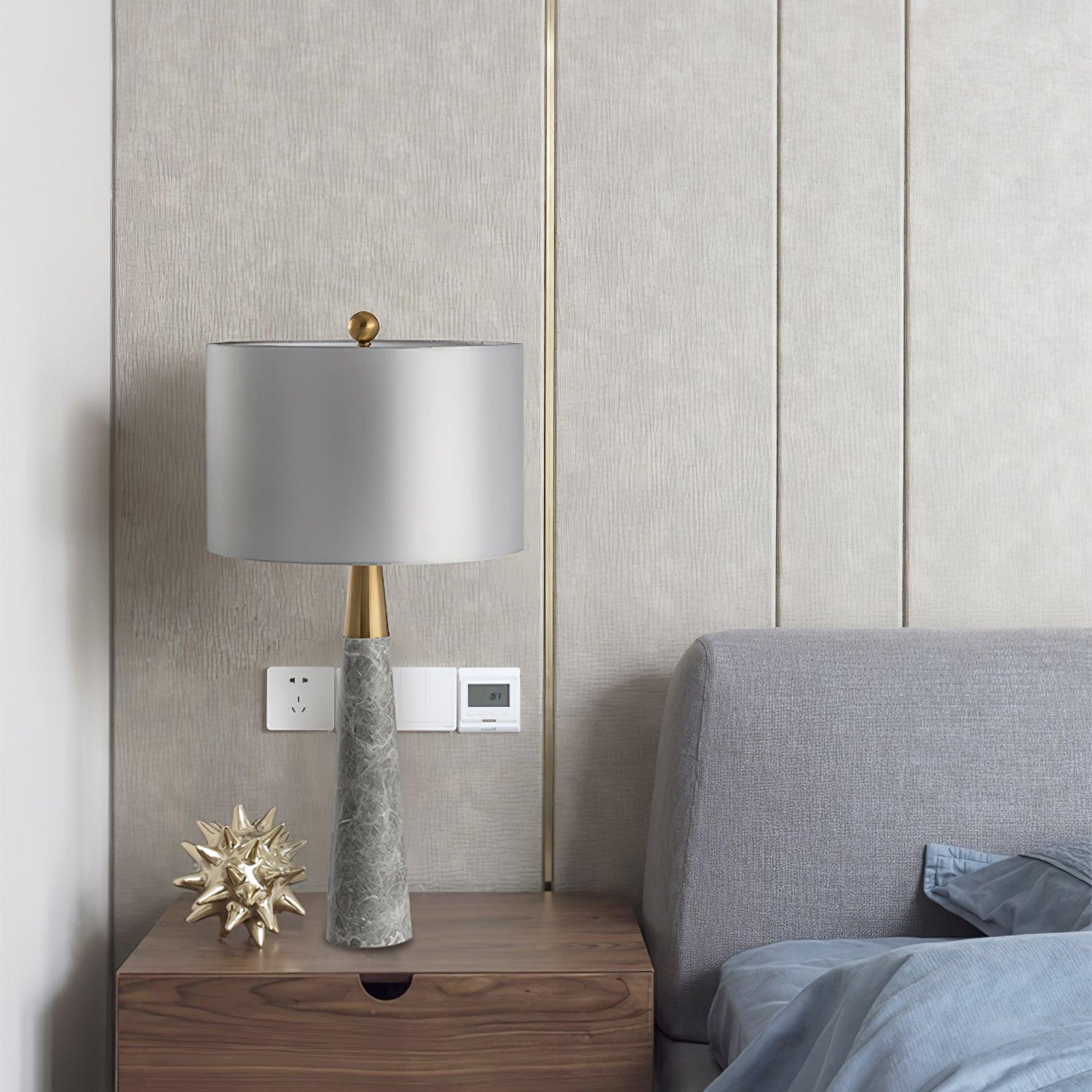 Yeth Marble Fabric Table Lamp