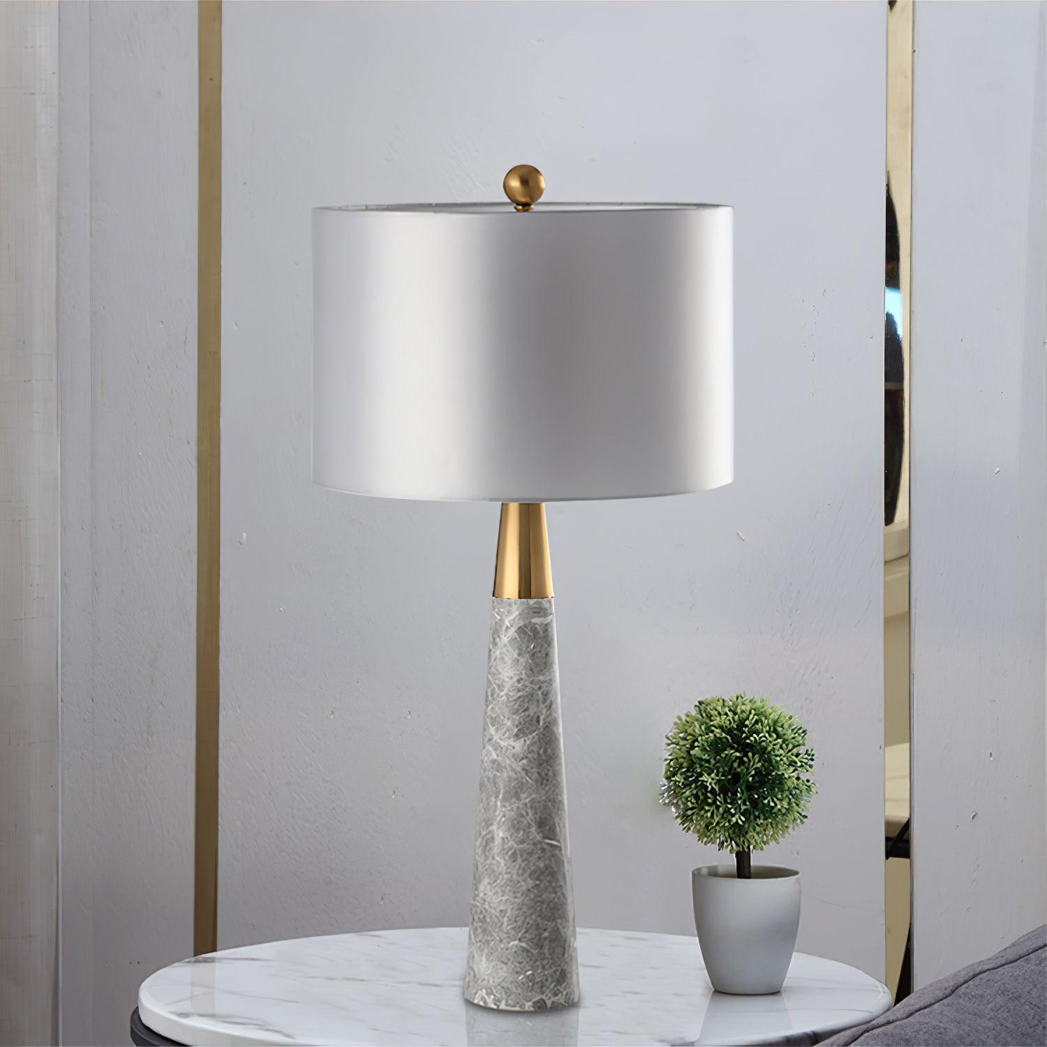 Yeth Marble Fabric Table Lamp