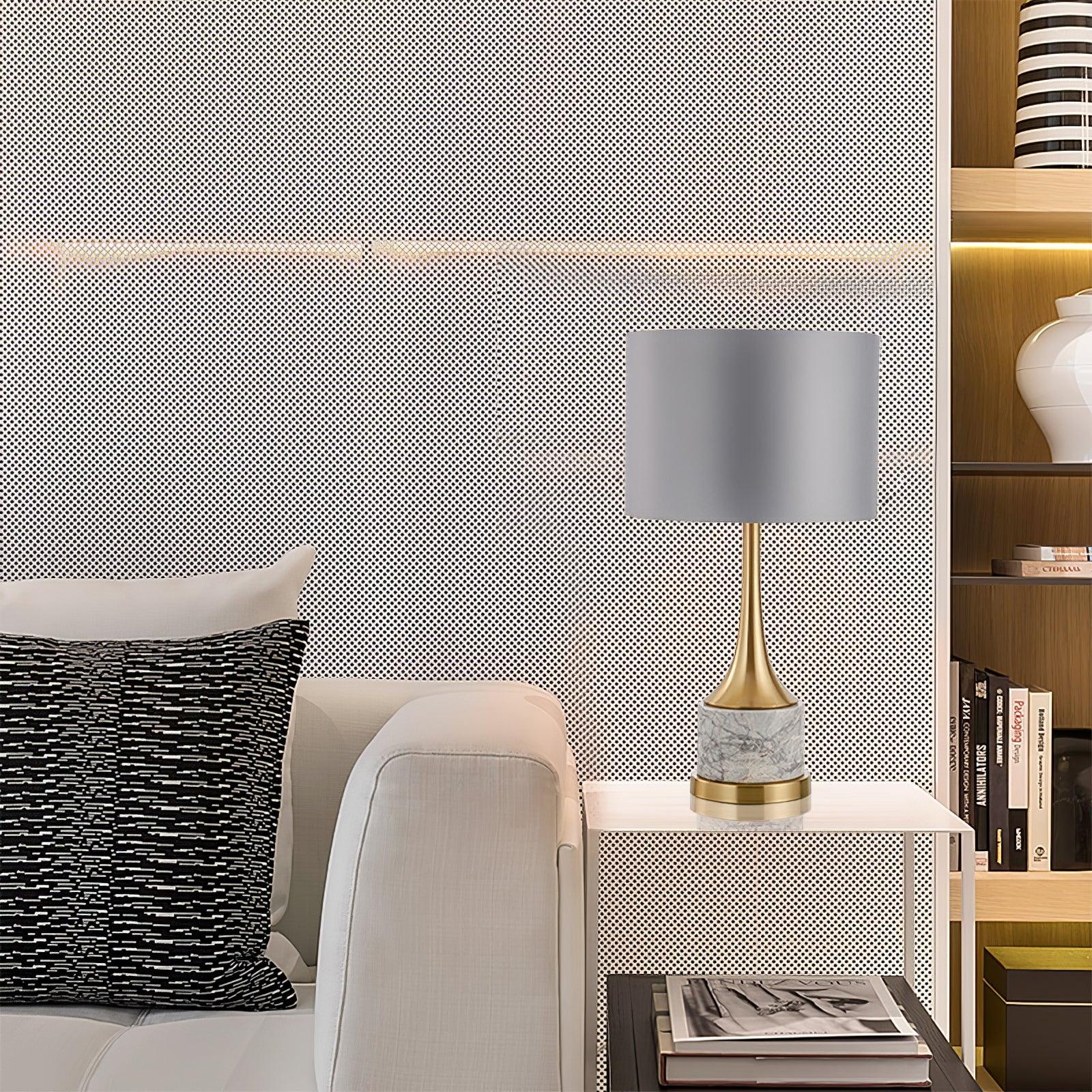 Yeth Marble Fabric Table Lamp