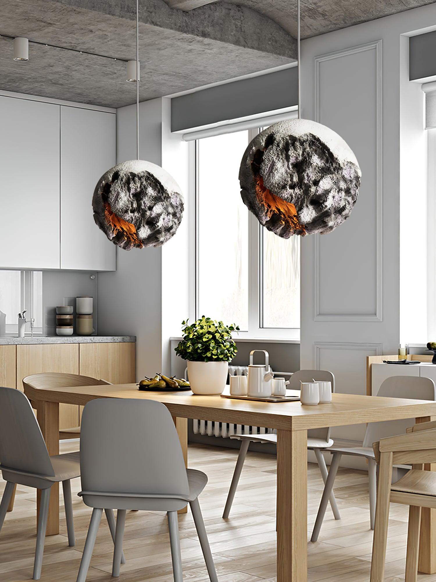 Ilphaara Irregular Planet Plastic Pendant Lamp
