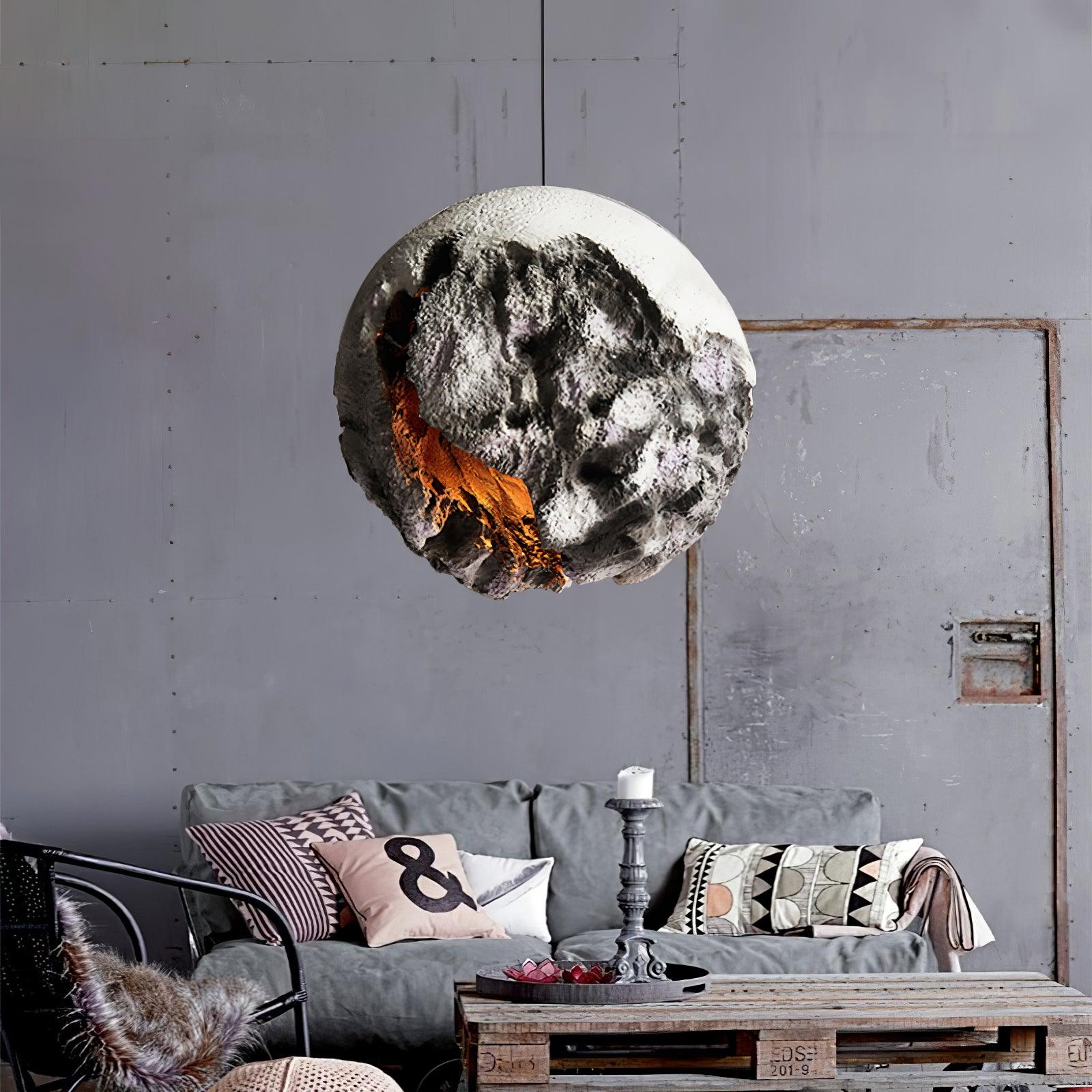 Ilphaara Irregular Planet Plastic Pendant Lamp