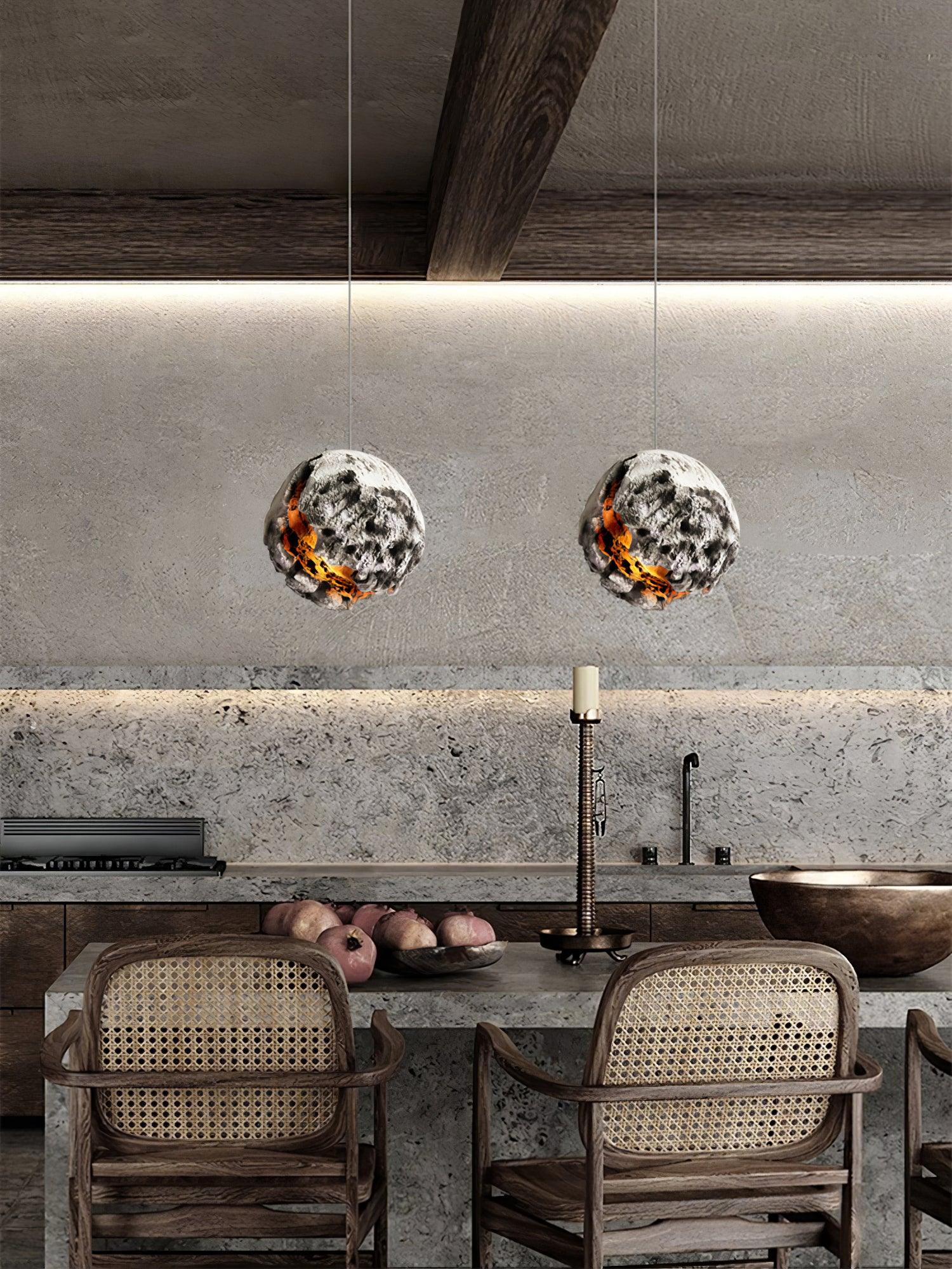 Ilphaara Irregular Planet Plastic Pendant Lamp