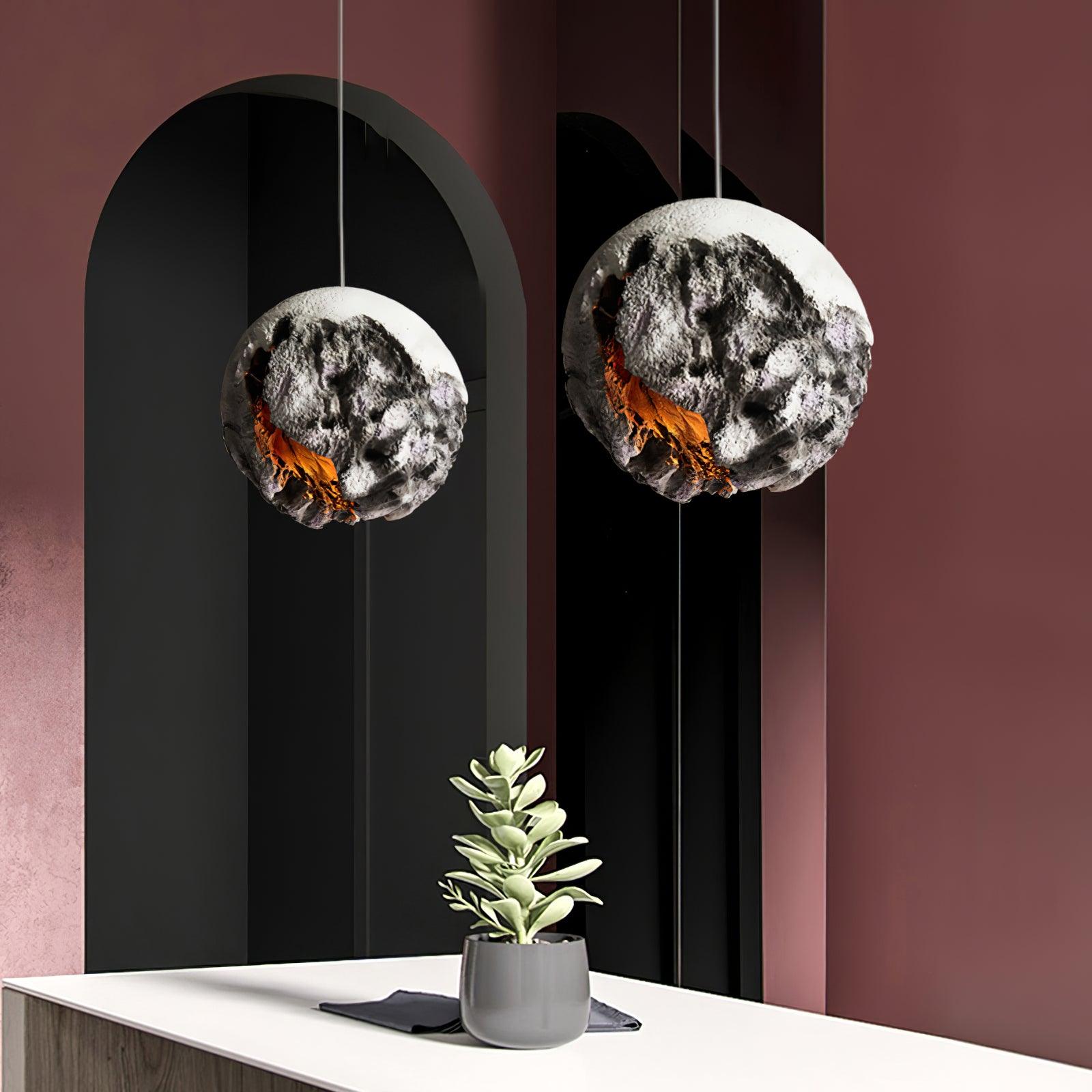 Ilphaara Irregular Planet Plastic Pendant Lamp