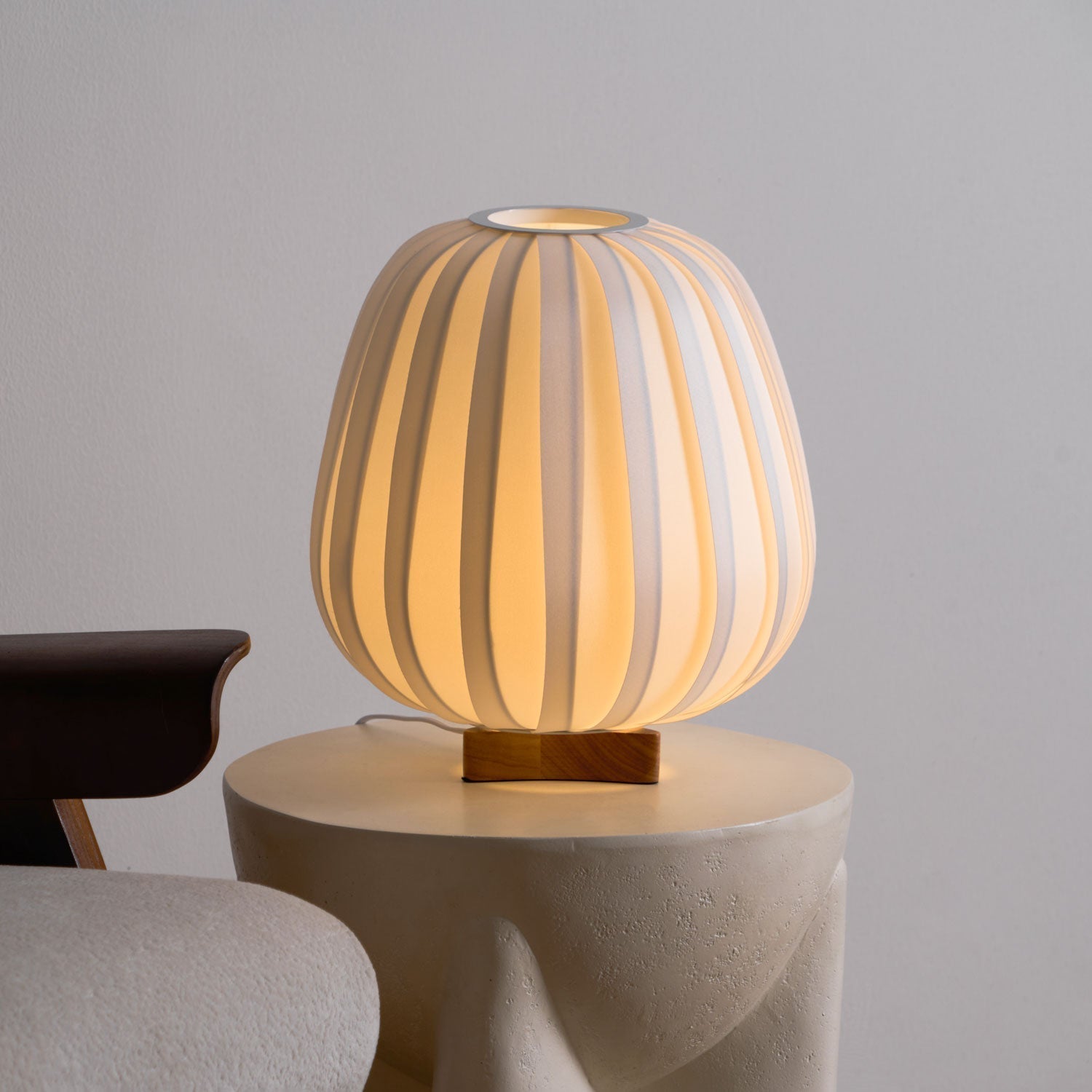 Solisuce Fabric Minimalist Table Lamp - Neutral Decor