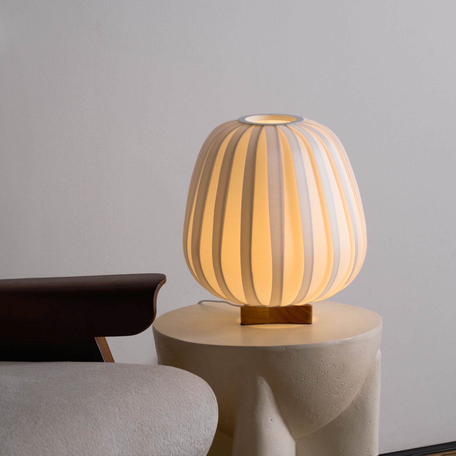 Solisuce Fabric Minimalist Table Lamp - Neutral Decor