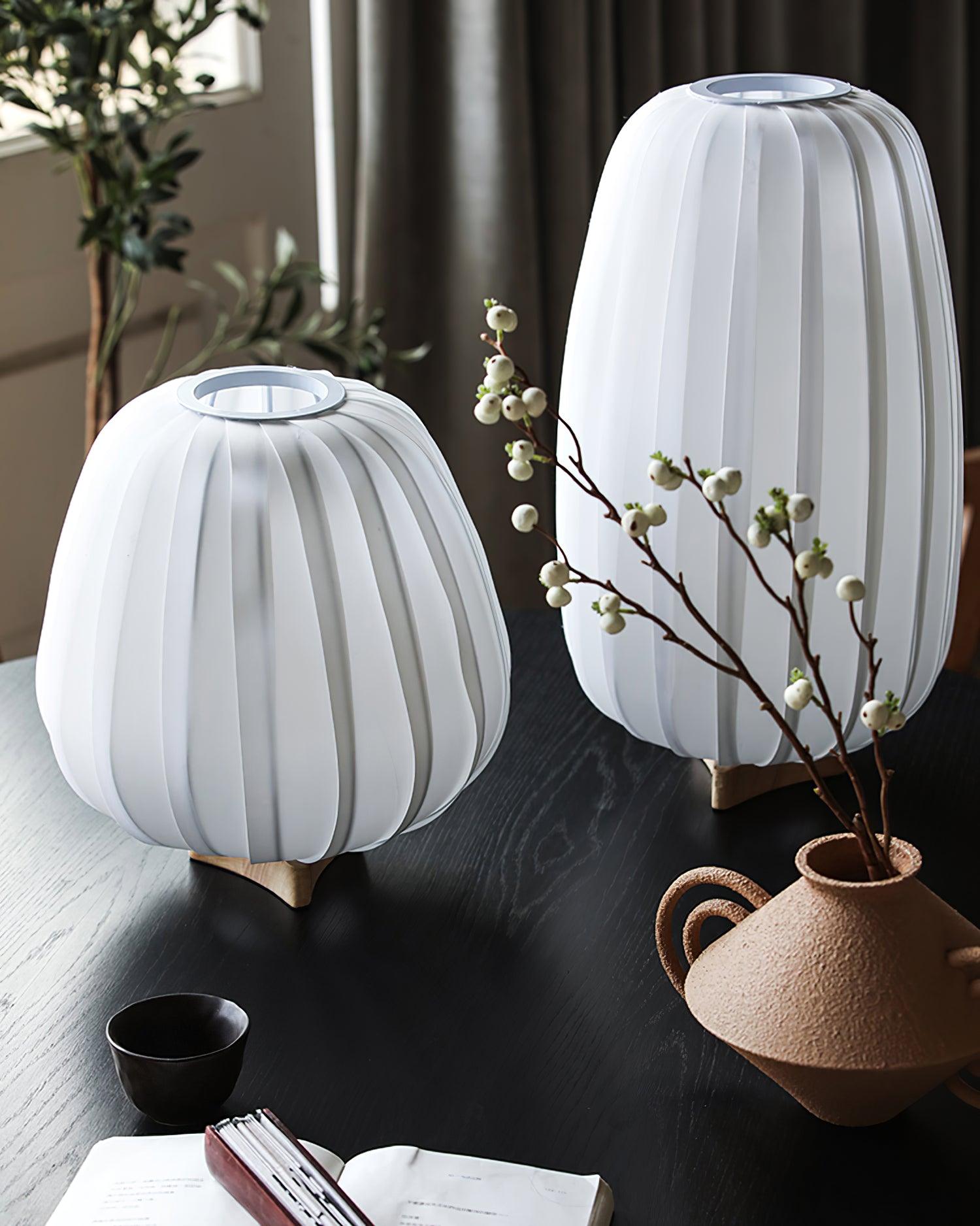 Solisuce Fabric Minimalist Table Lamp - Neutral Decor