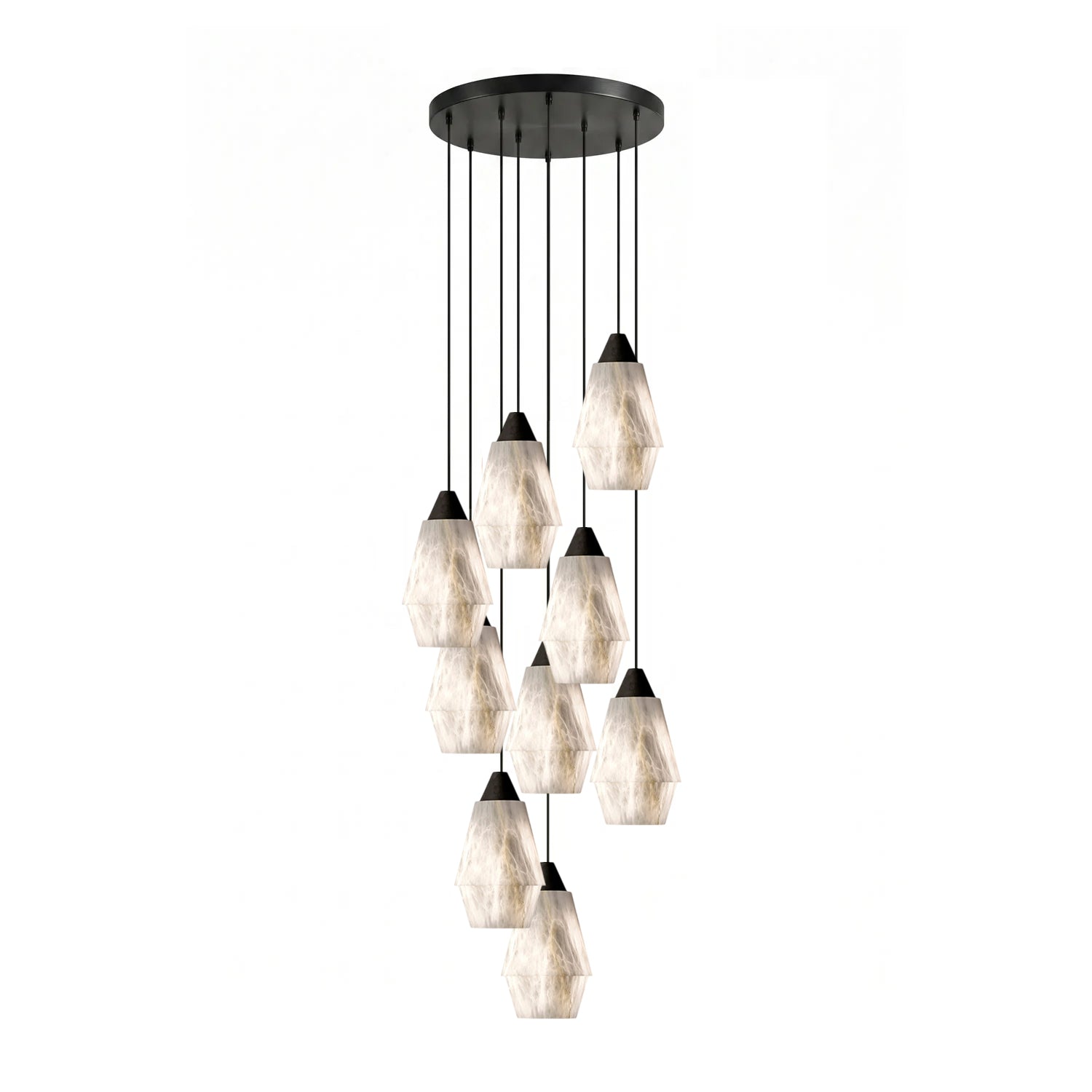 Aurevin Alabaster Cluster Chandelier