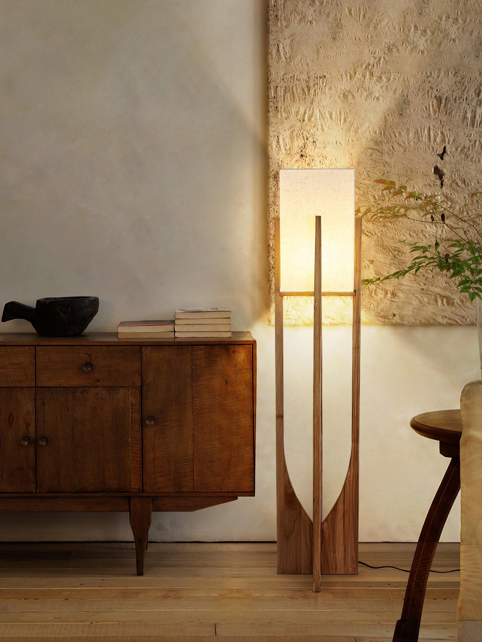 Syleia Floor Lamp Wood Modern