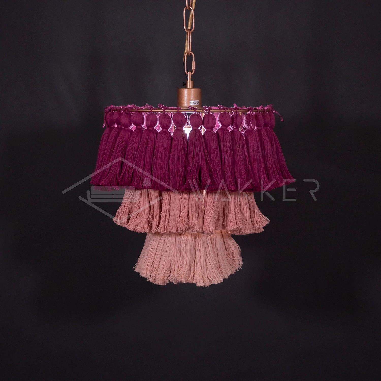 Arixo Chandelier Pink Bohemian Chic
