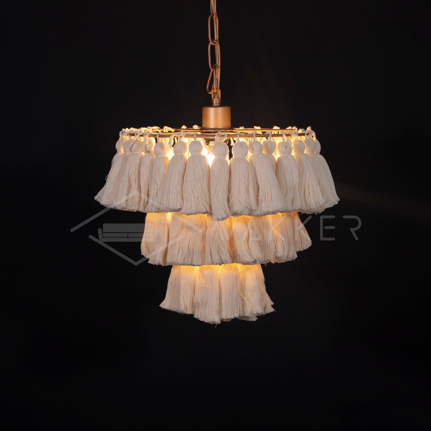 Arixo Chandelier Pink Bohemian Chic