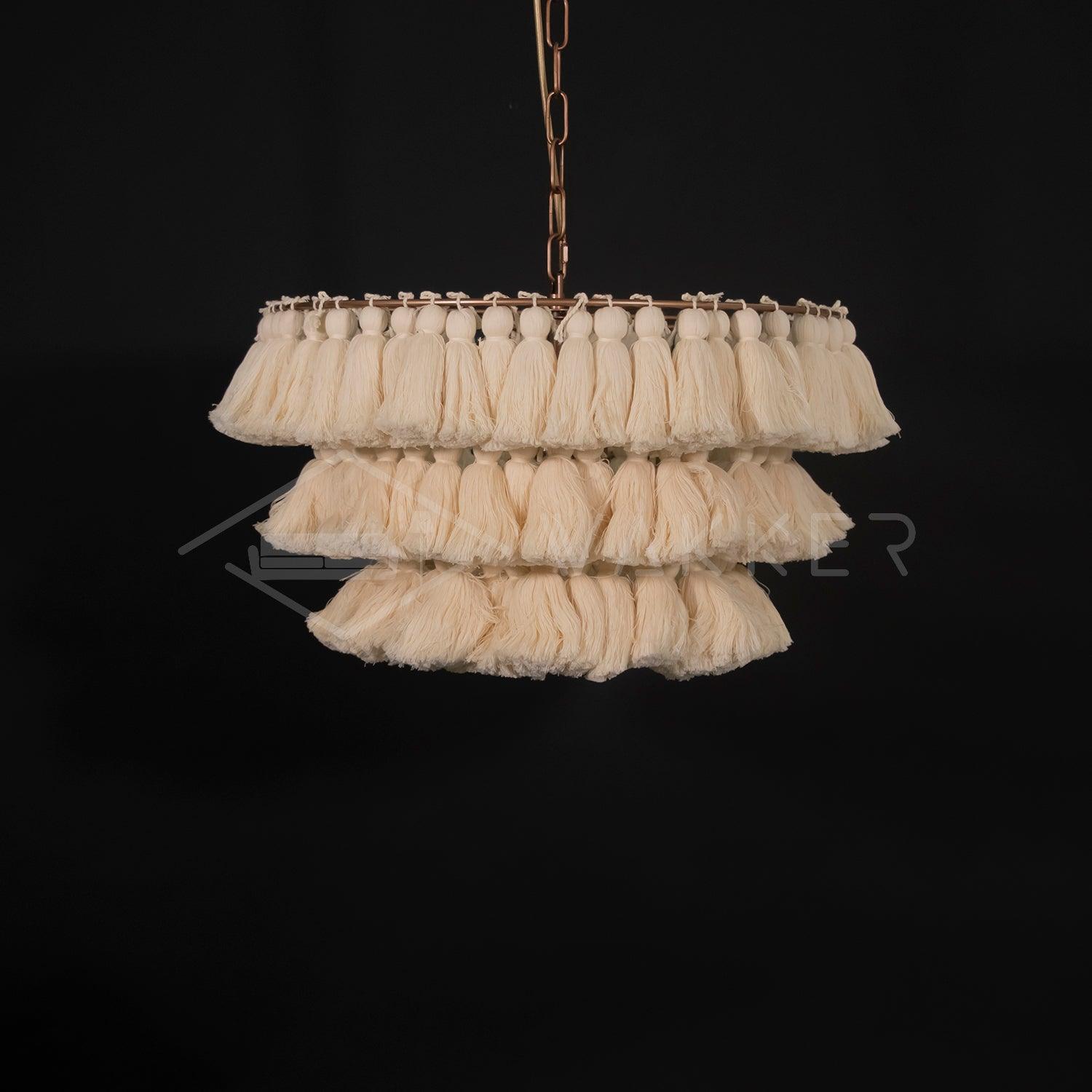 Arixo Chandelier Pink Bohemian Chic