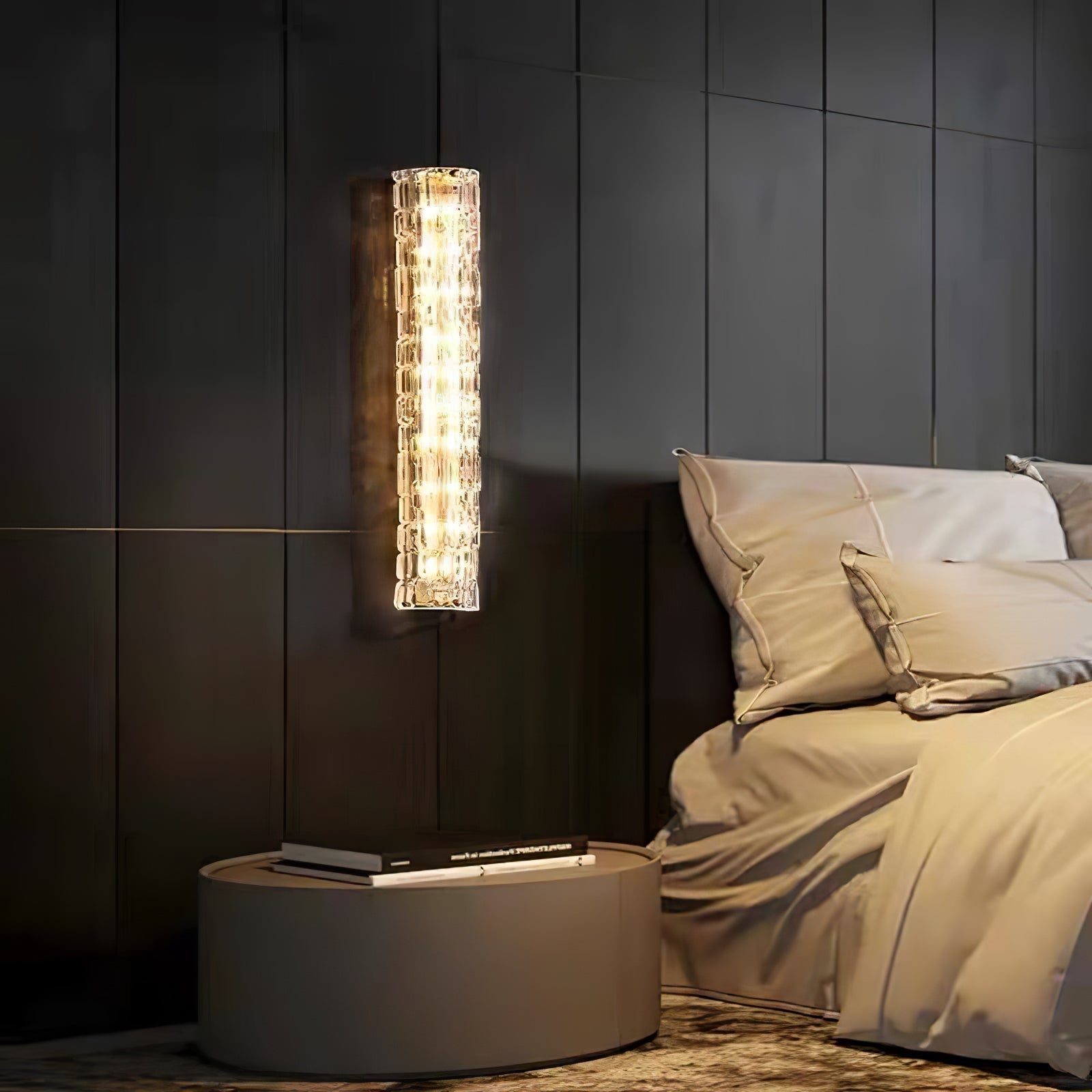 Bexley Brass Glass Glam Wall Lamp
