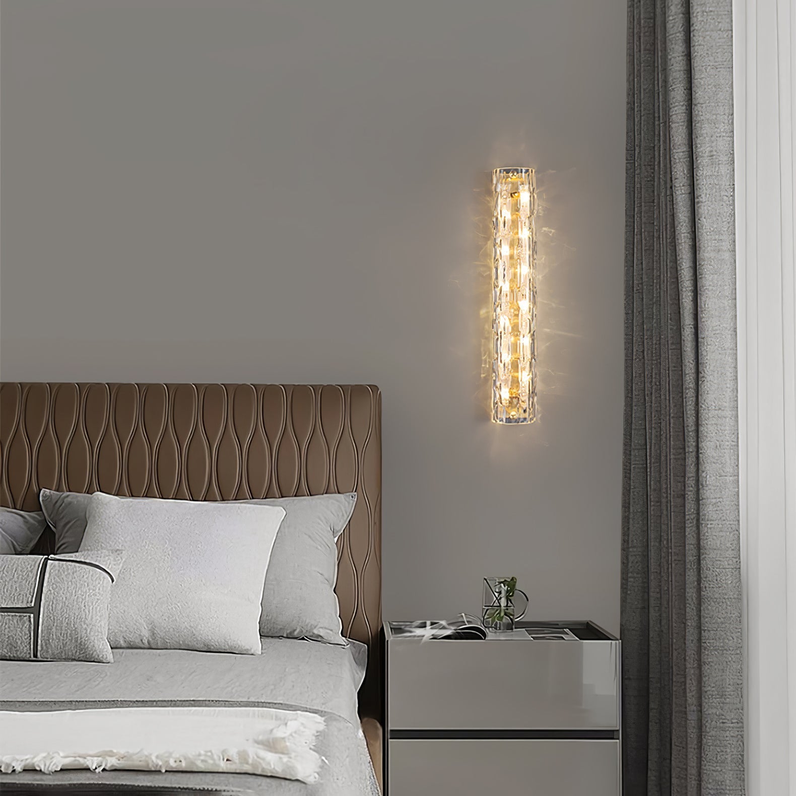 Bexley Brass Glass Glam Wall Lamp