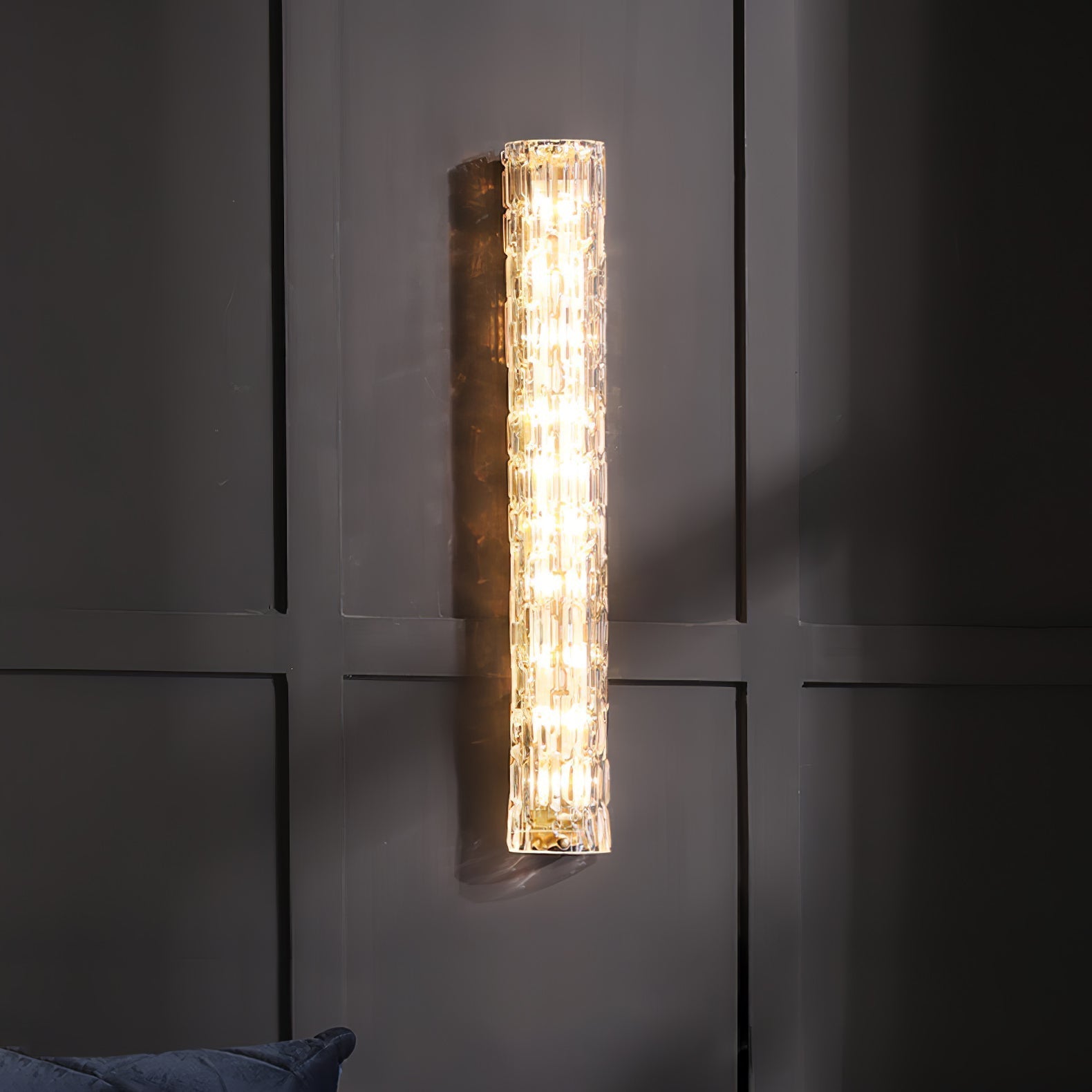 Bexley Brass Glass Glam Wall Lamp